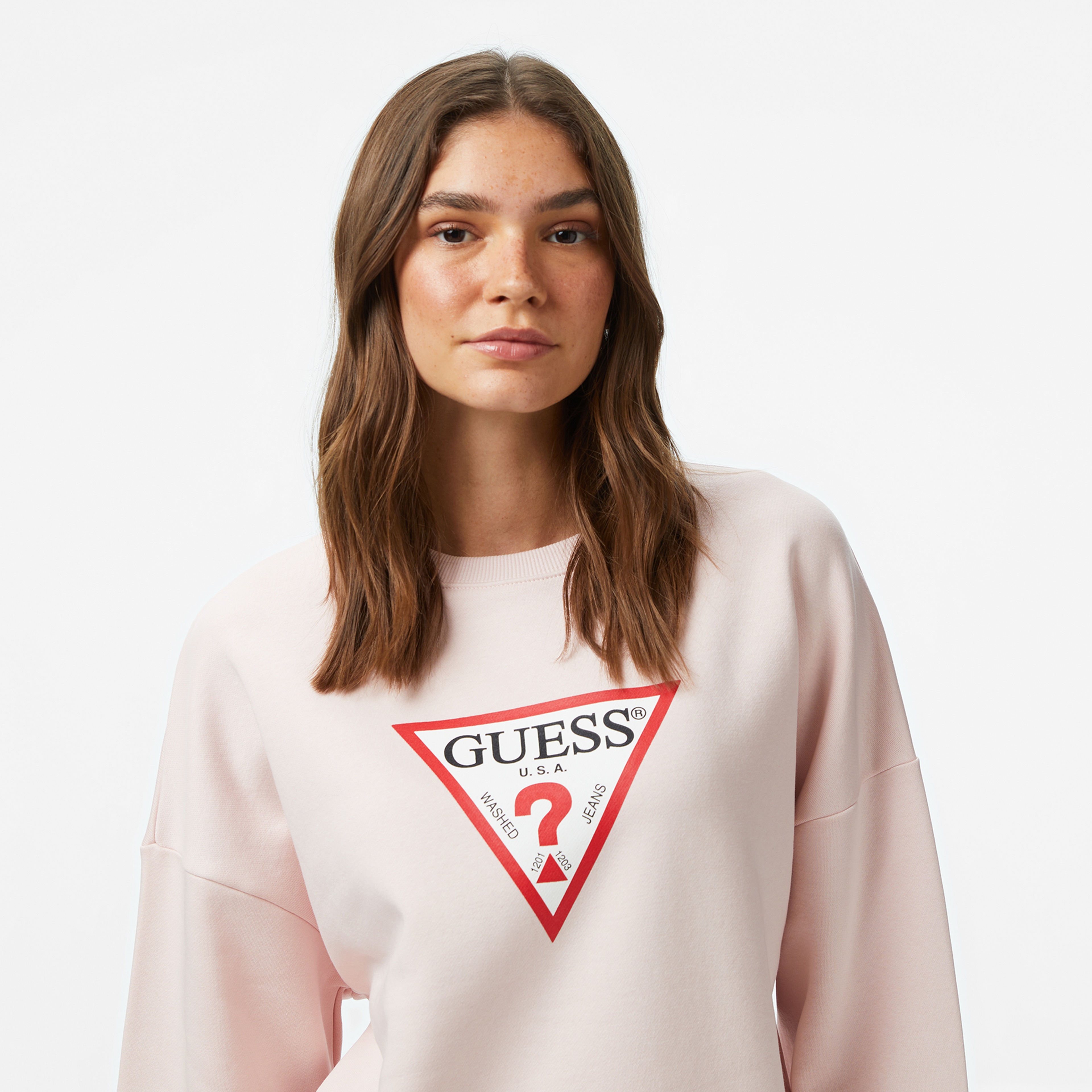 Guess Kadın Pembe Sweatshirt