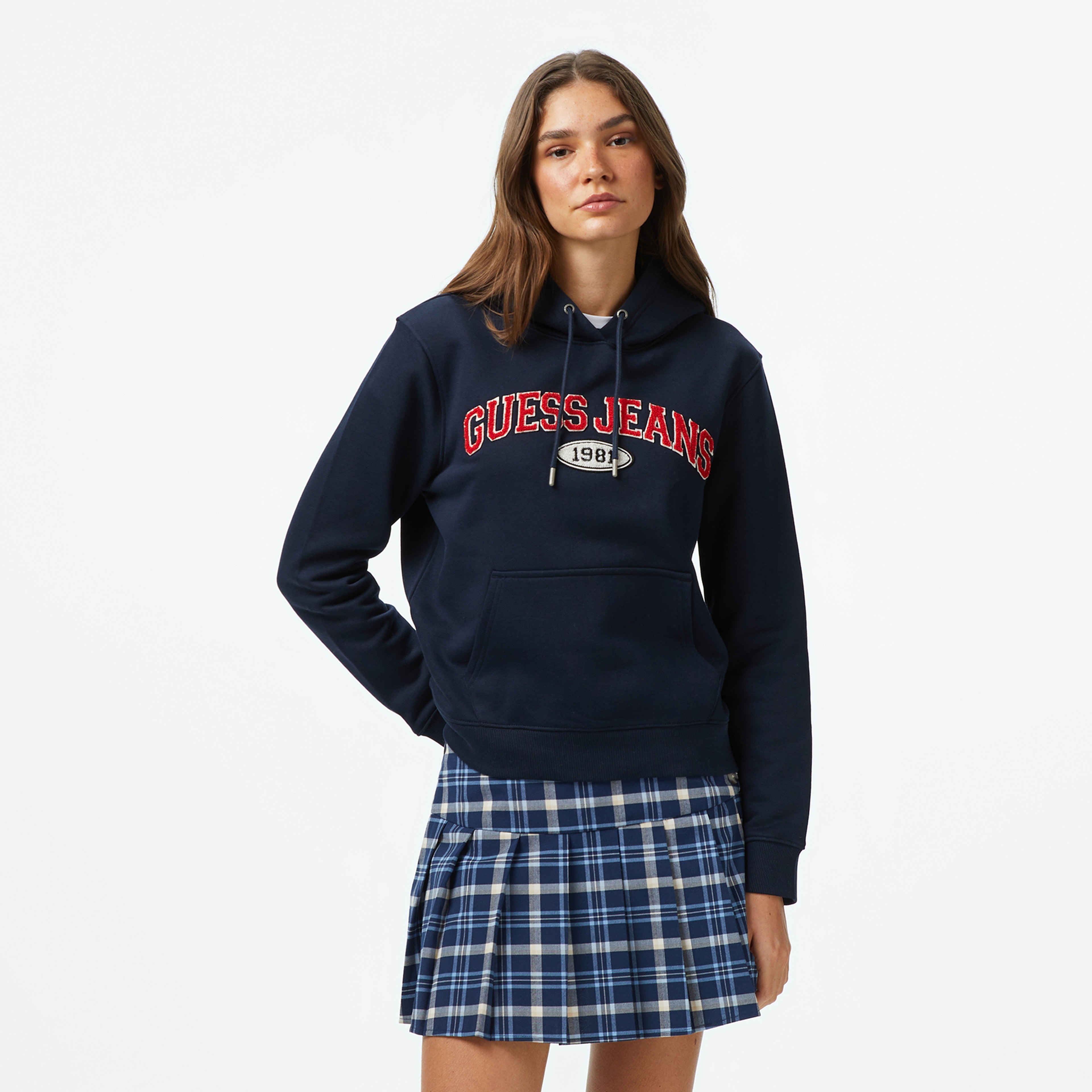 Guess Kadın Lacivert Sweatshirt