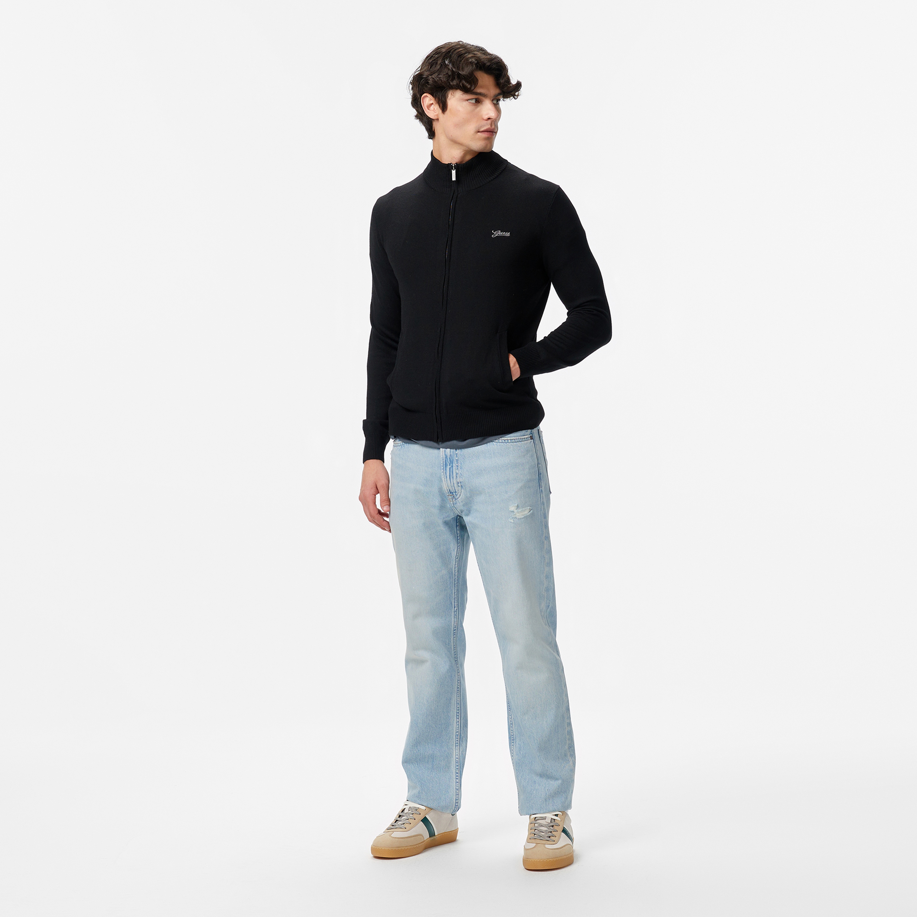 Guess Erkek Siyah Triko