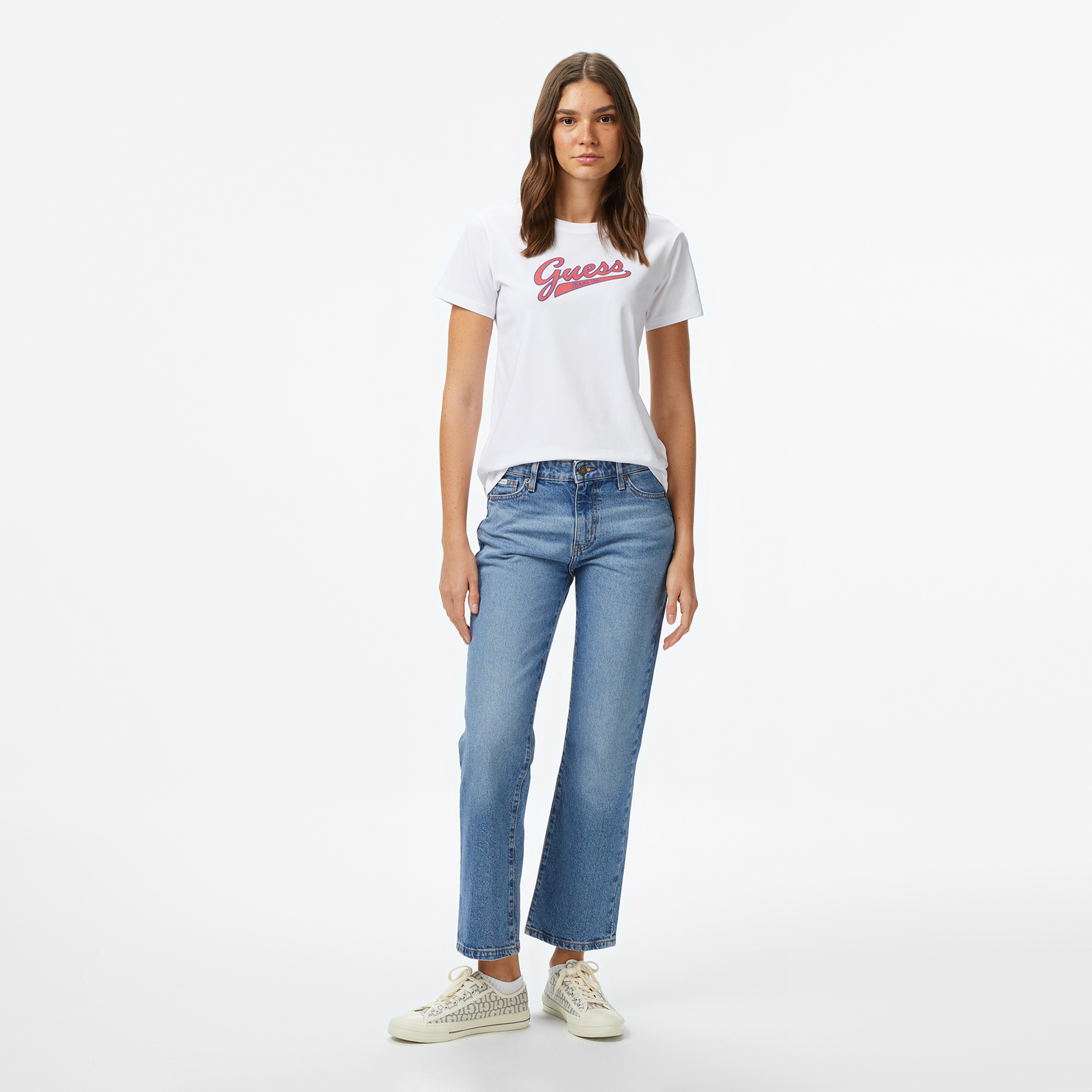 Guess Kadın Beyaz T-Shirt