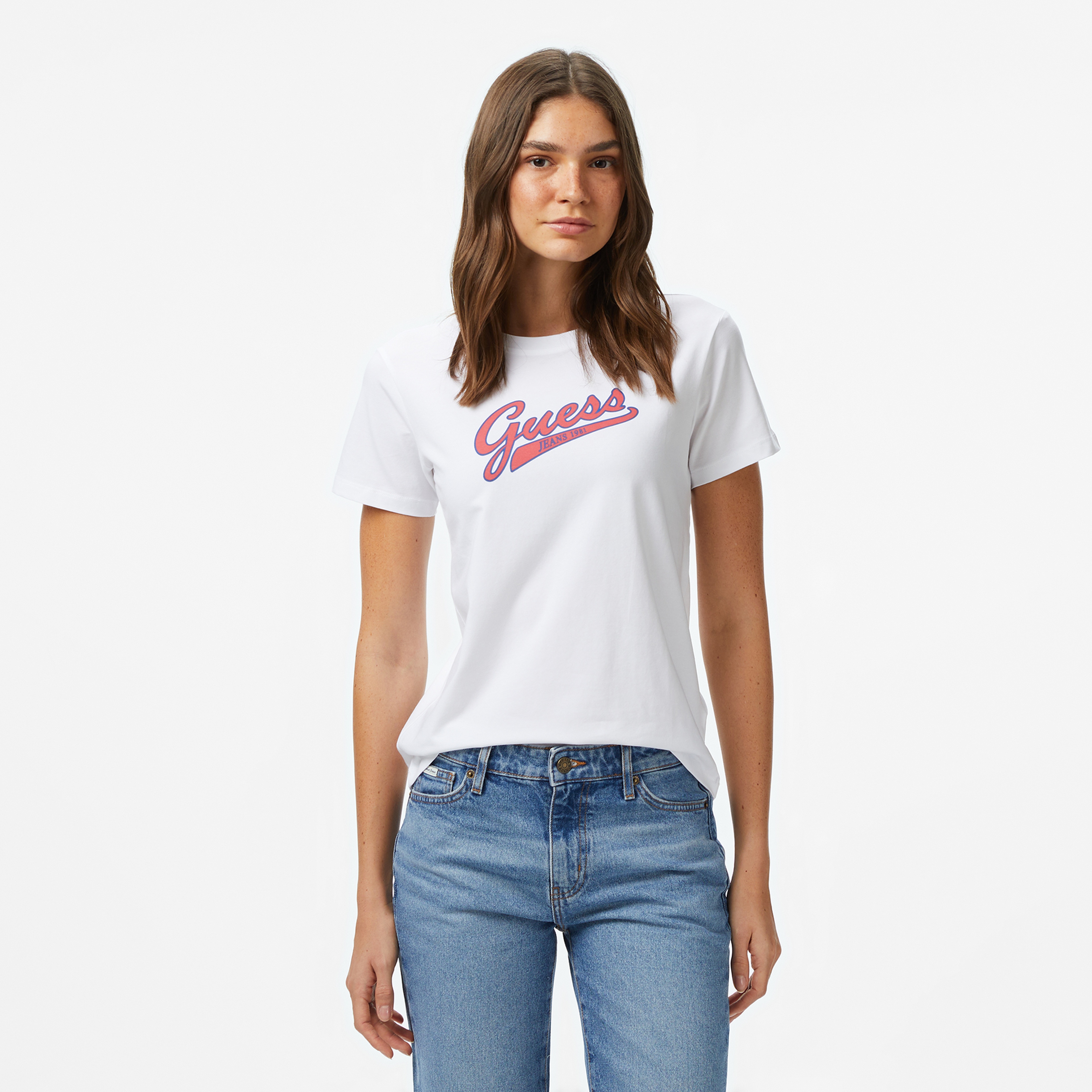 Guess Kadın Beyaz T-Shirt