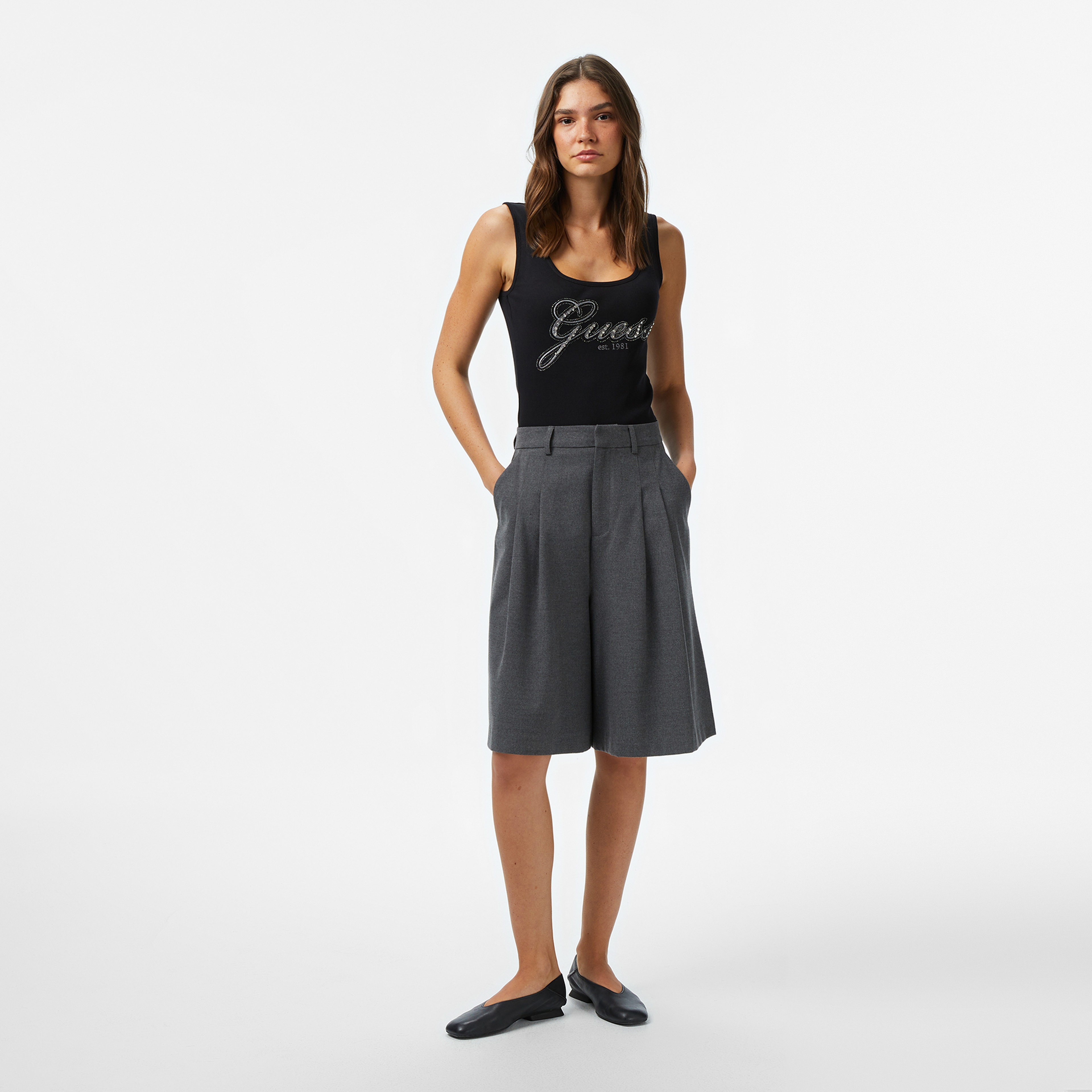 Guess Kadın Siyah T-Shirt