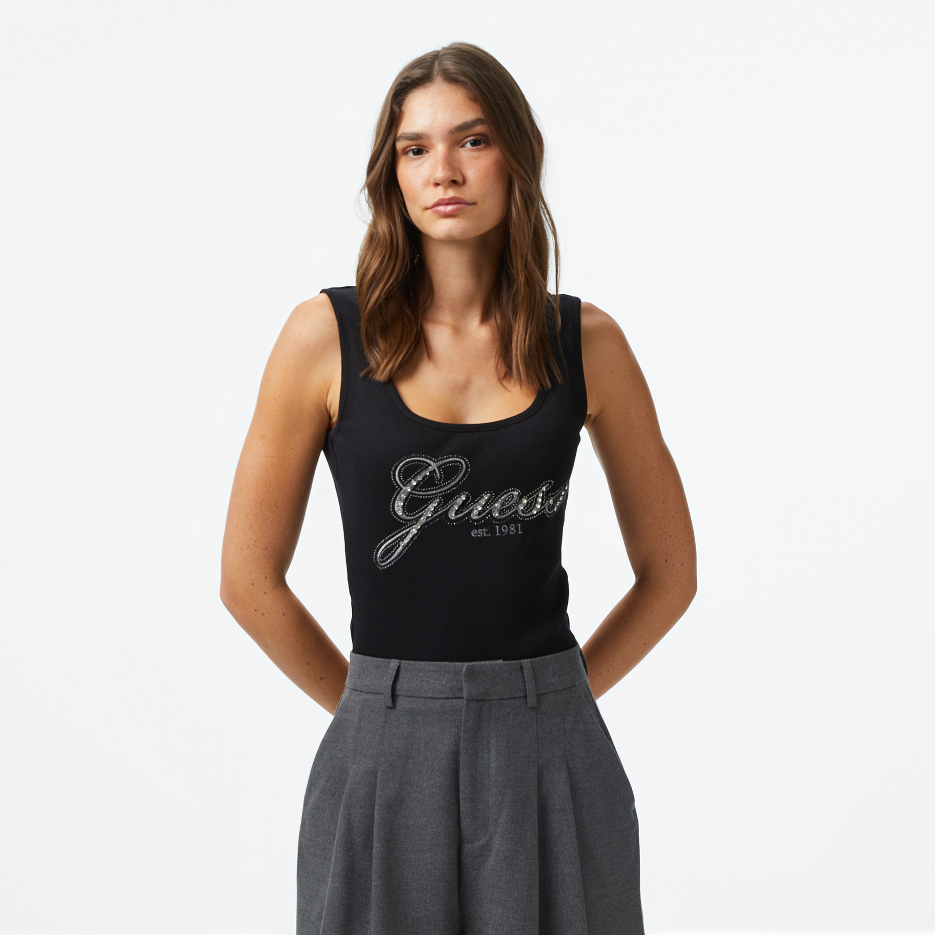 Guess Kadın Siyah T-Shirt