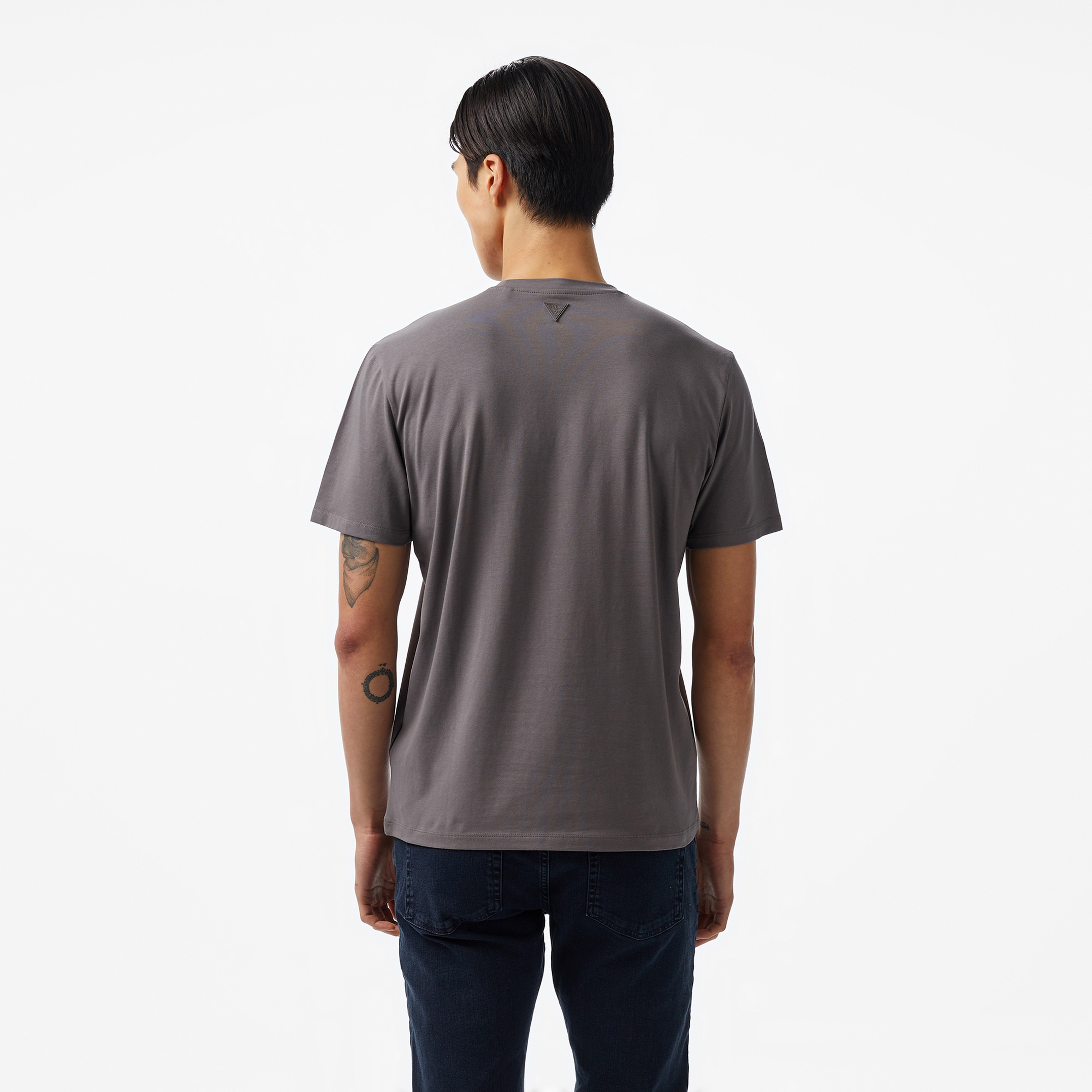 Guess Alphy Mid Organicetch 180 Erkek Gri T-Shirt