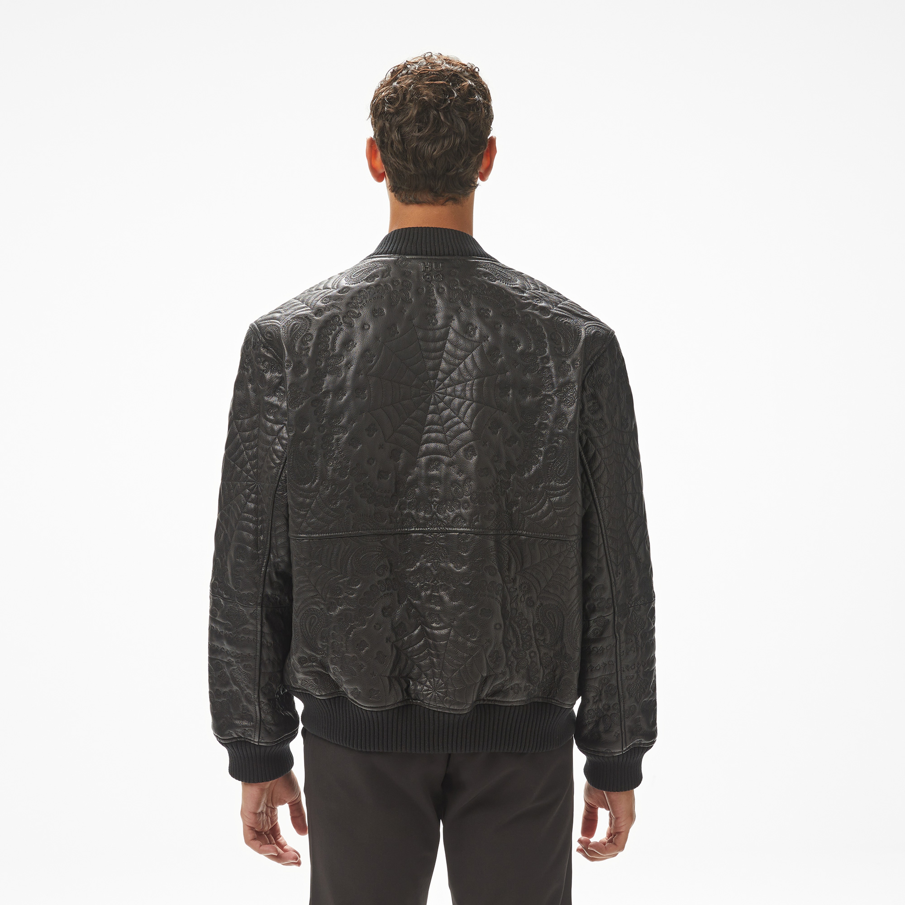 Hugo Lufter Erkek Siyah Deri Ceket