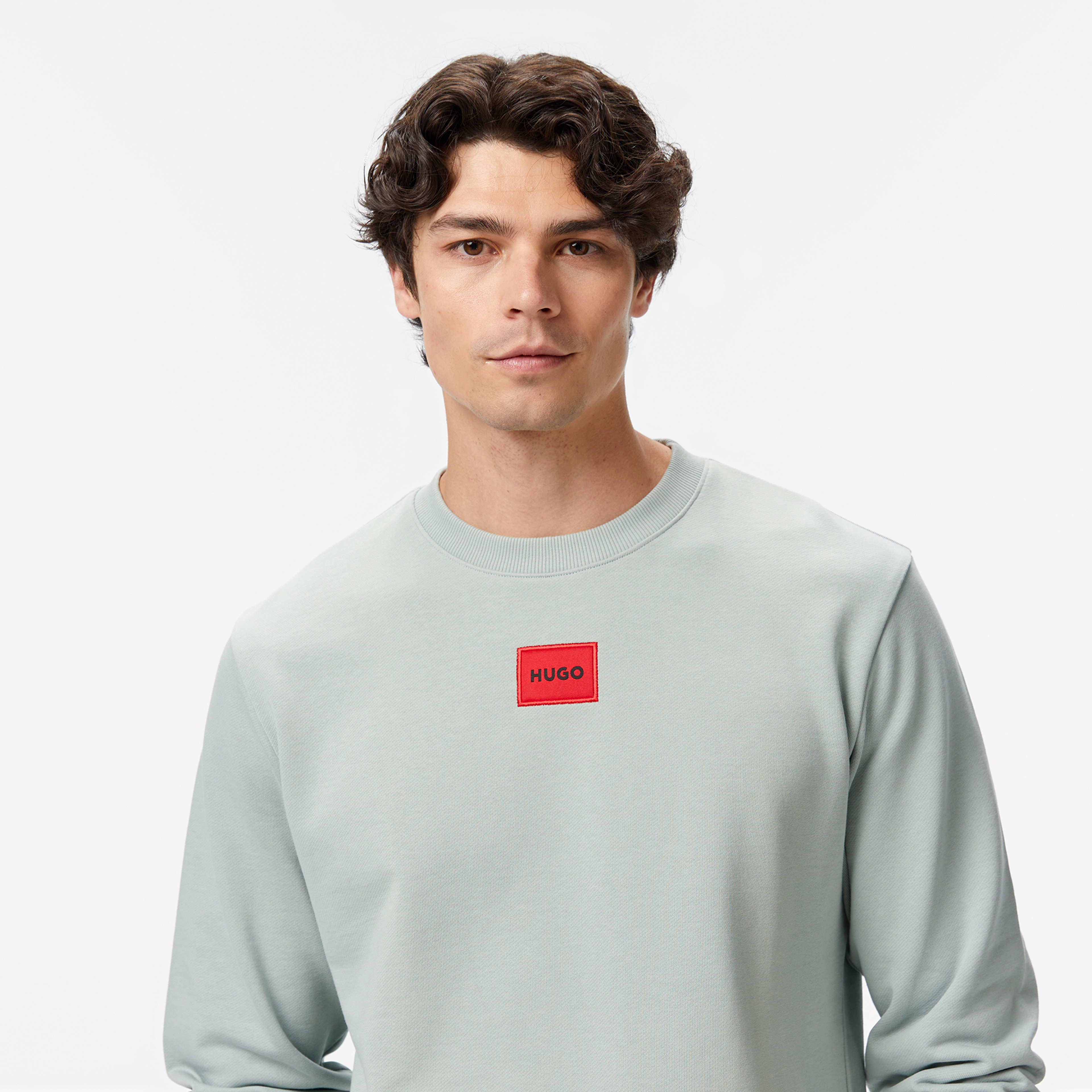 Hugo Erkek Açık Gri Sweatshirt