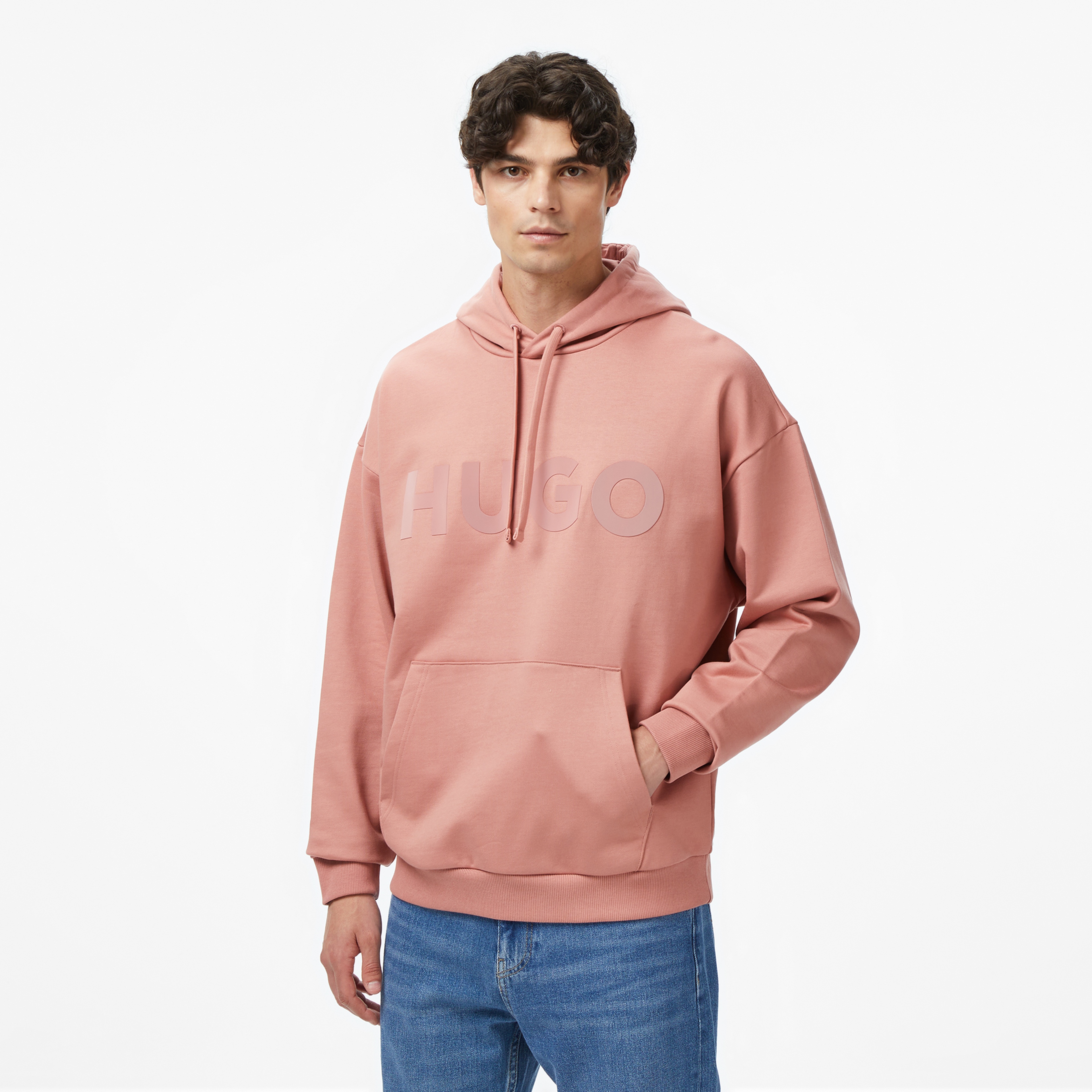 Hugo Erkek Pembe Sweatshirt