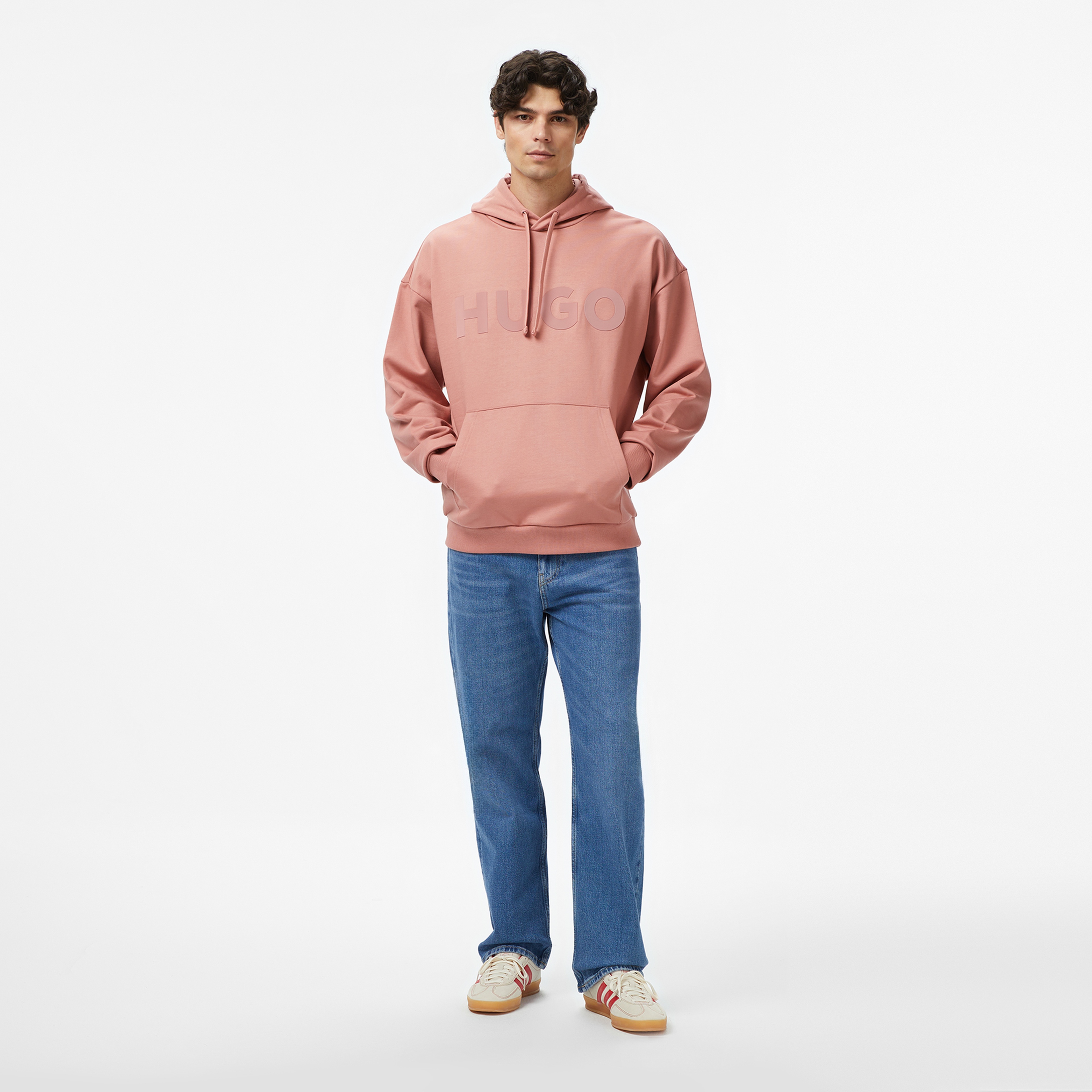 Hugo Erkek Pembe Sweatshirt
