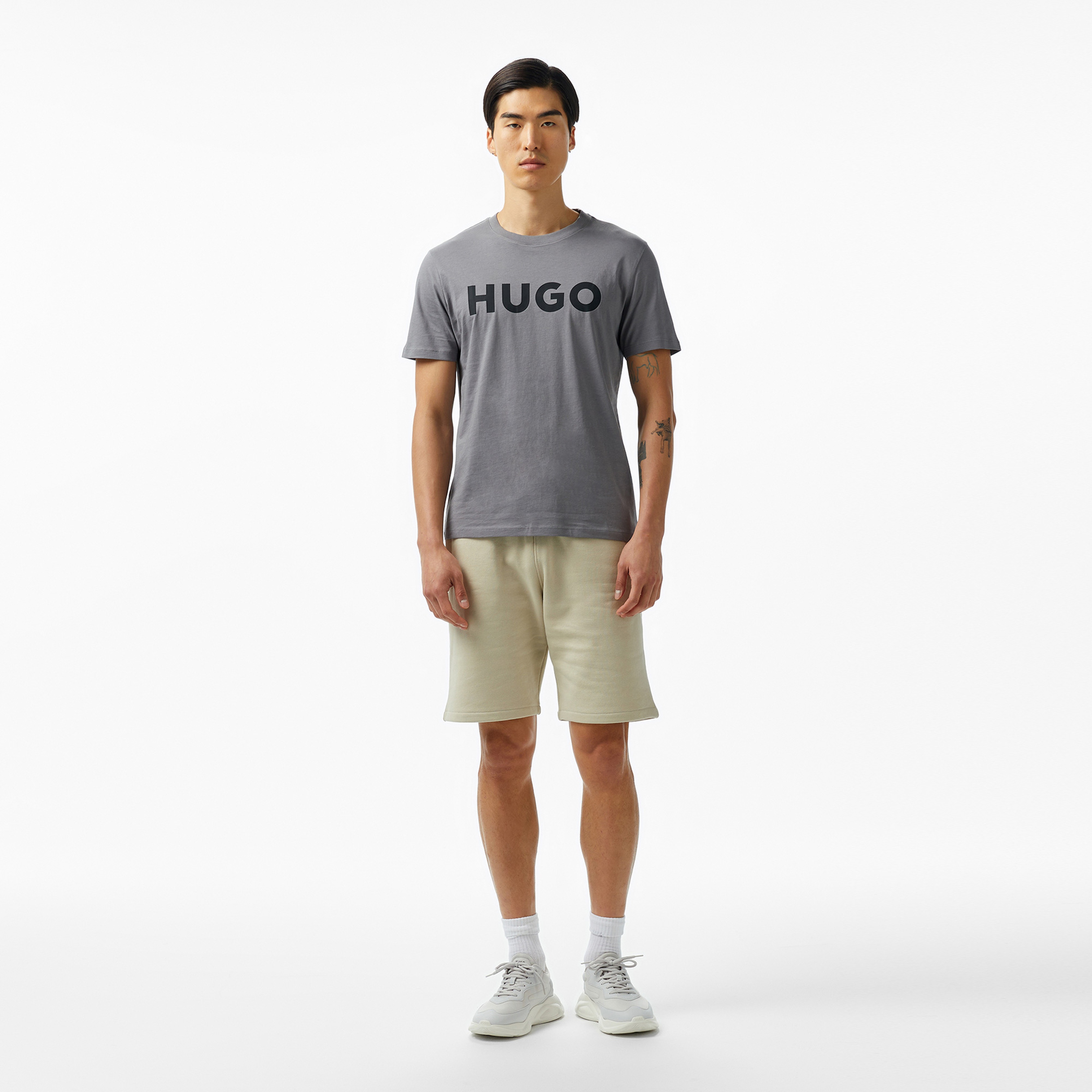 Hugo Erkek Gri T-Shirt