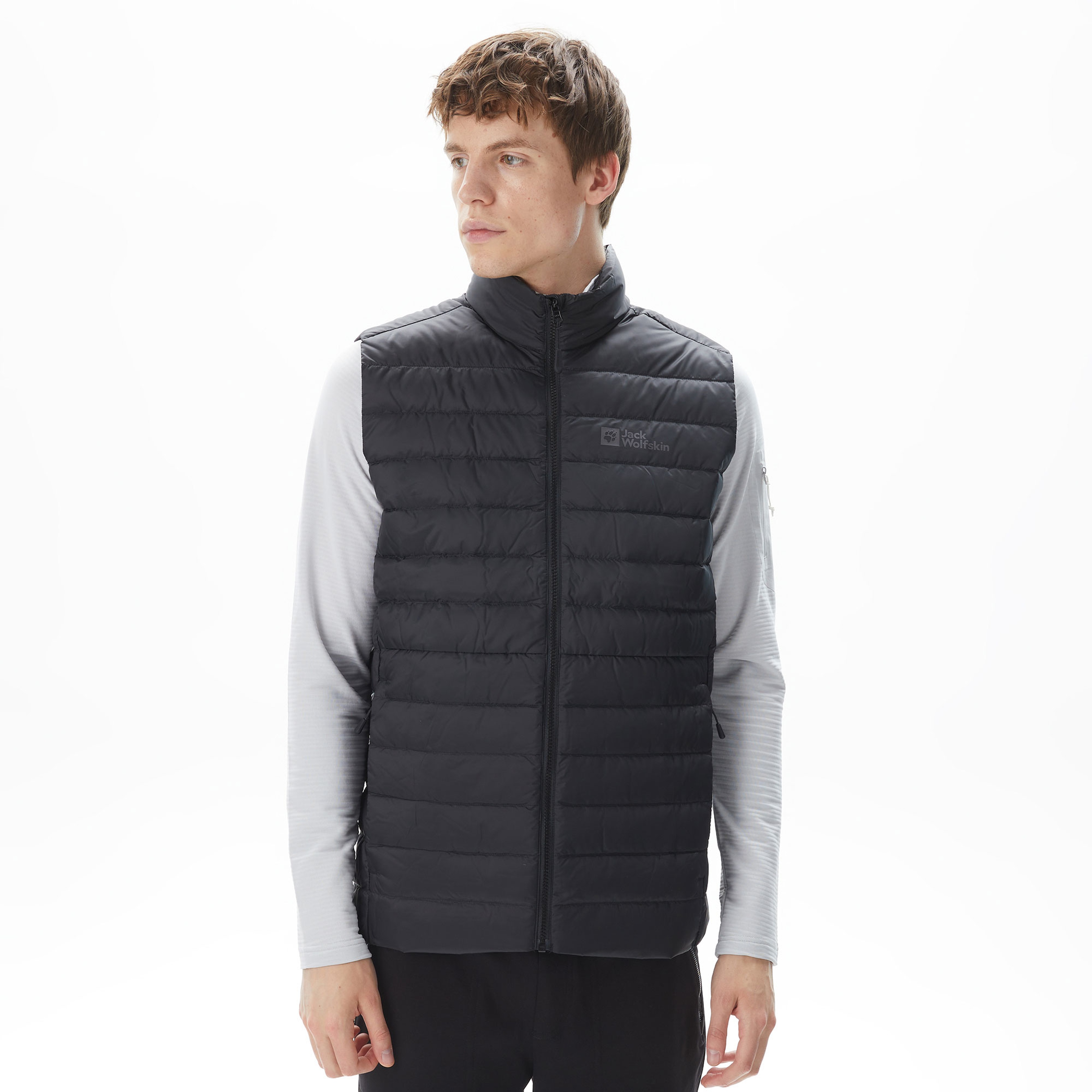 Jack Wolfskin Pilvi Down Vest Erkek Siyah Yelek
