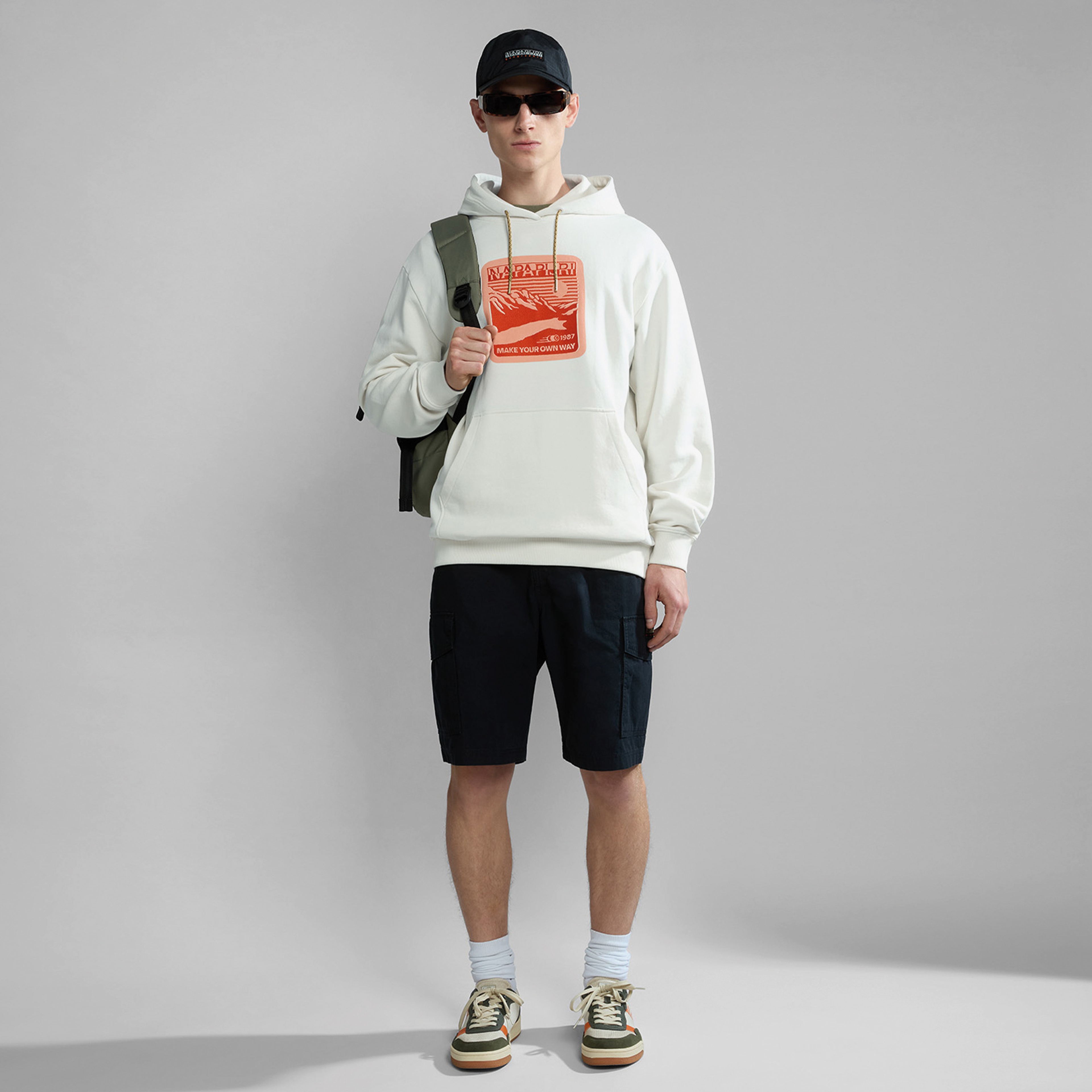 Napapijri B-Boyd H Erkek Beyaz Sweatshirt