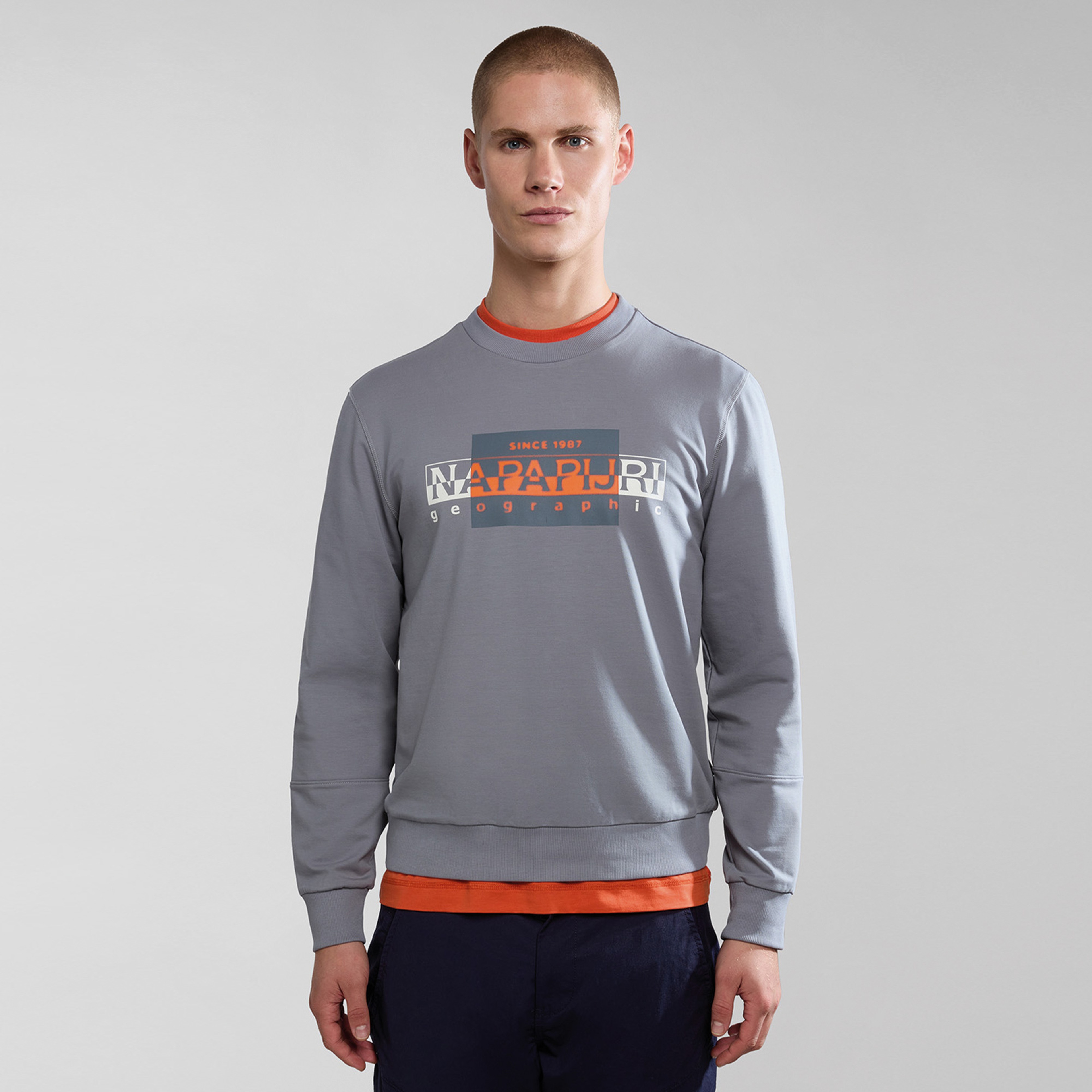 Napapijri B-Smallwood Erkek Gri Sweatshirt