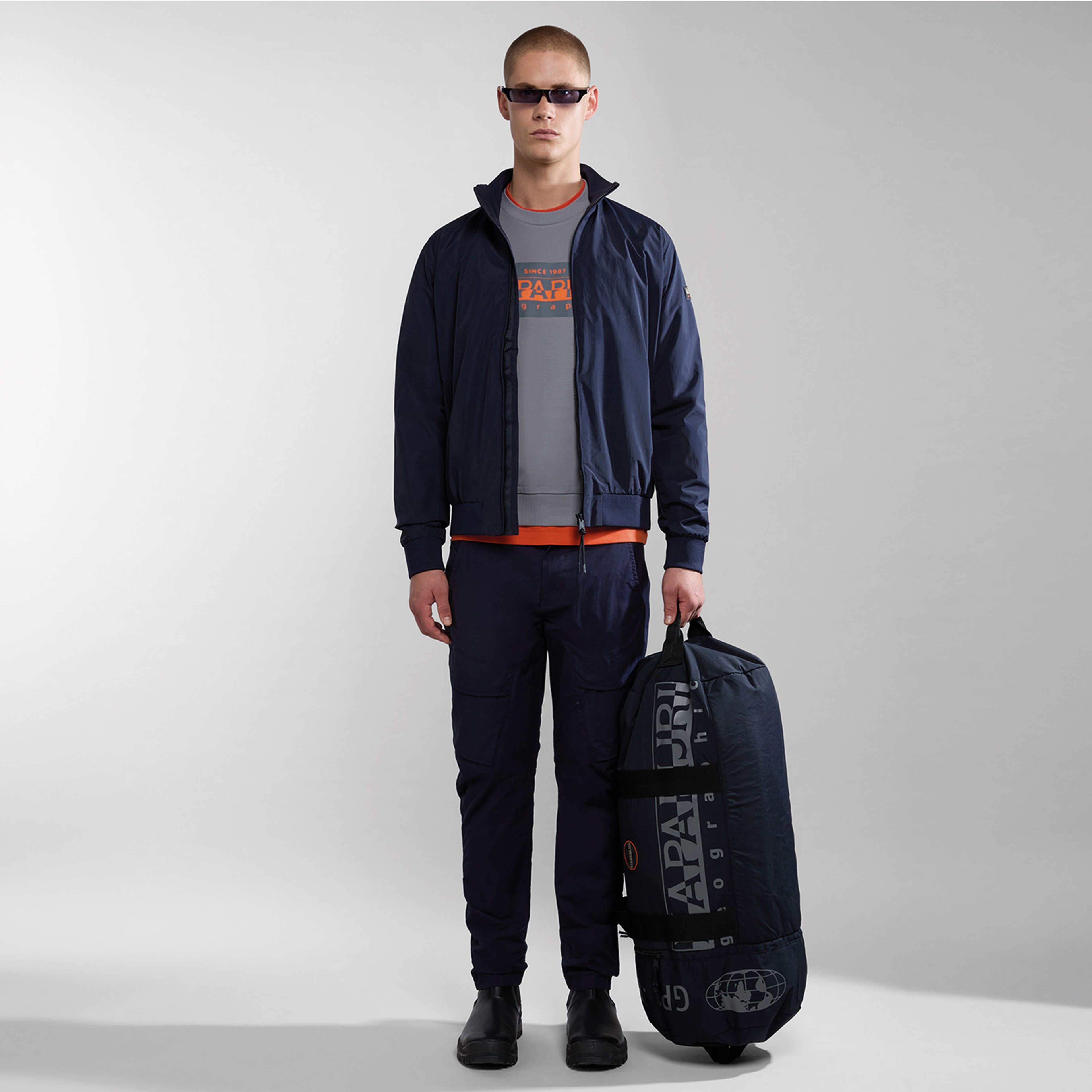 Napapijri B-Smallwood Erkek Gri Sweatshirt