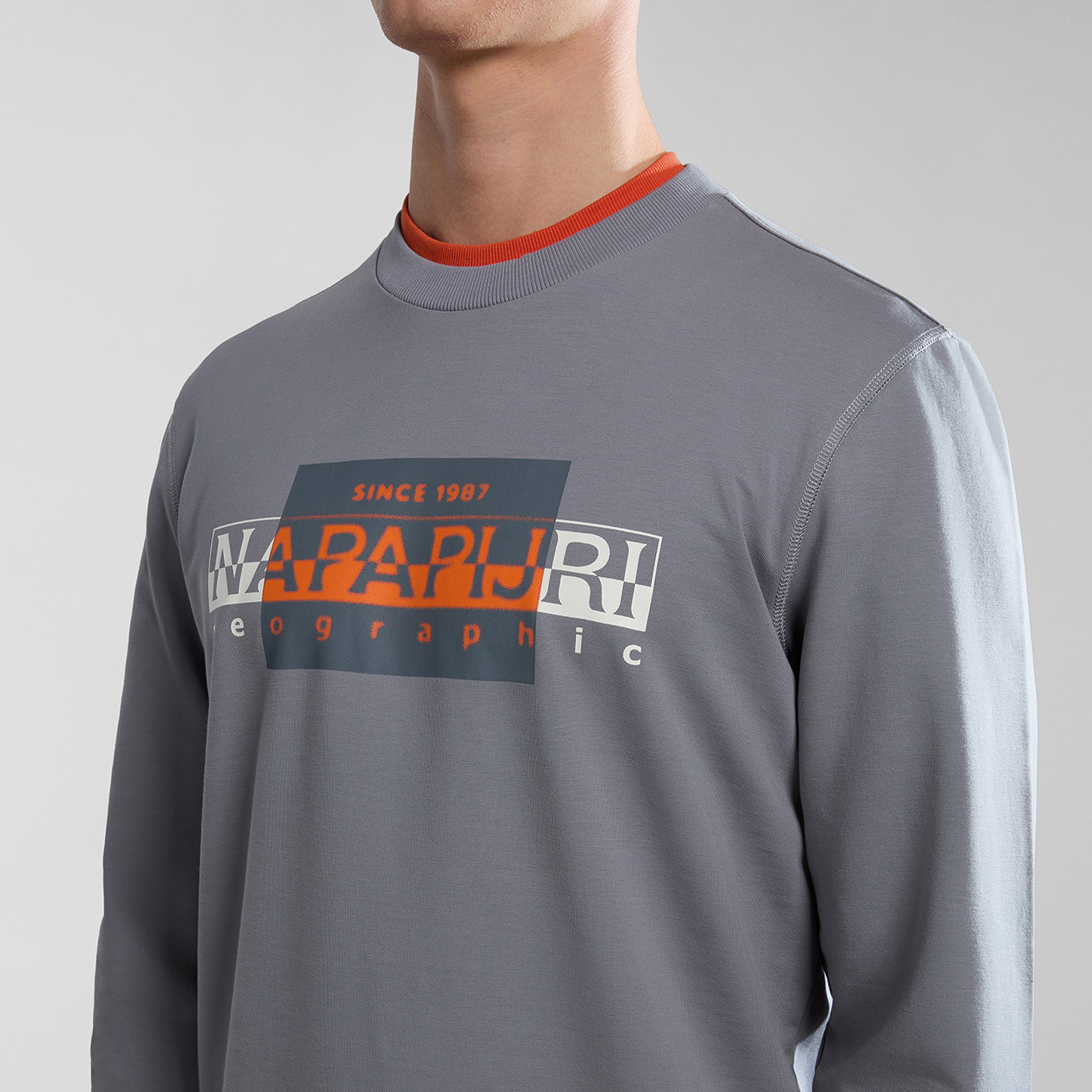 Napapijri B-Smallwood Erkek Gri Sweatshirt