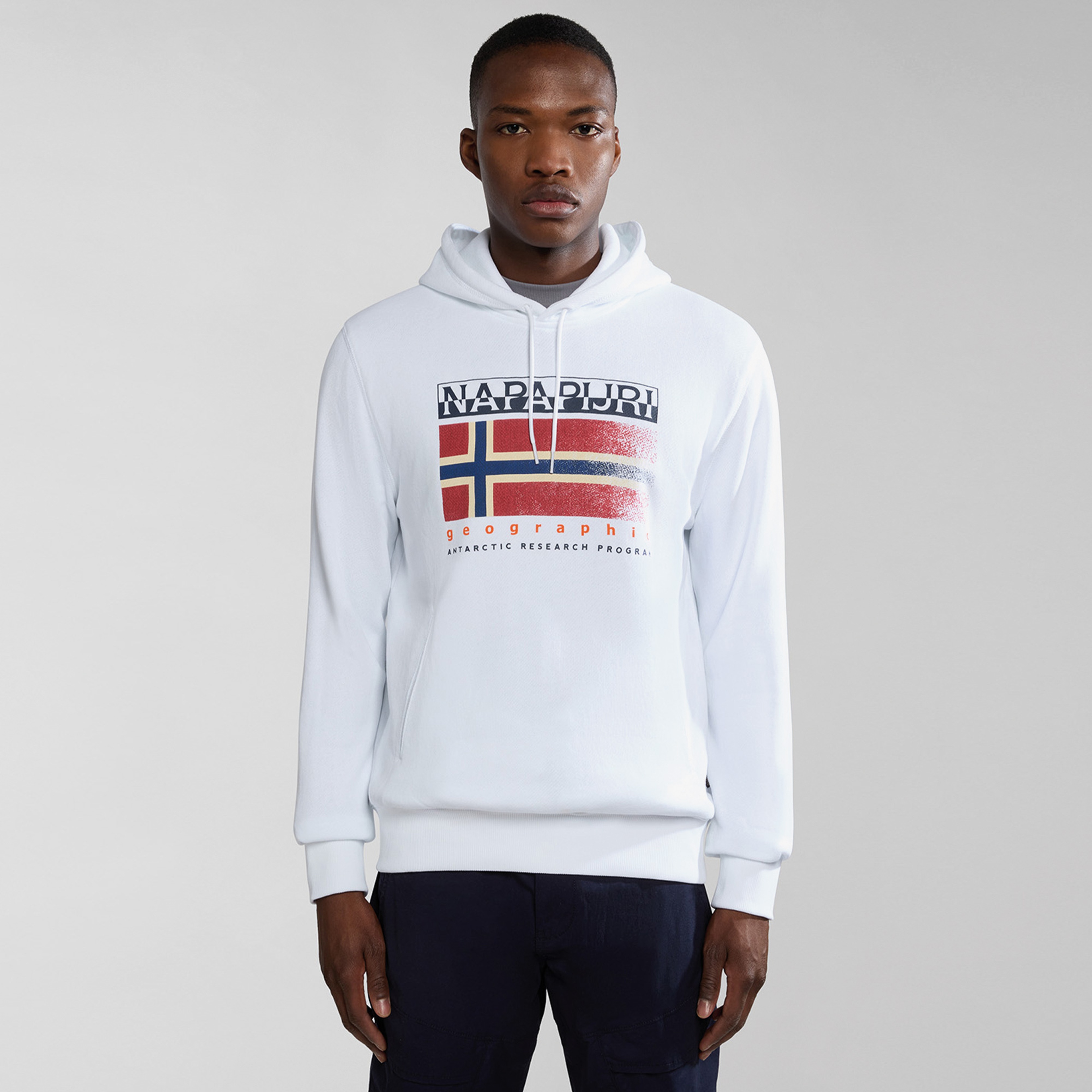 Napapijri B-Kreis Erkek Beyaz Sweatshirt