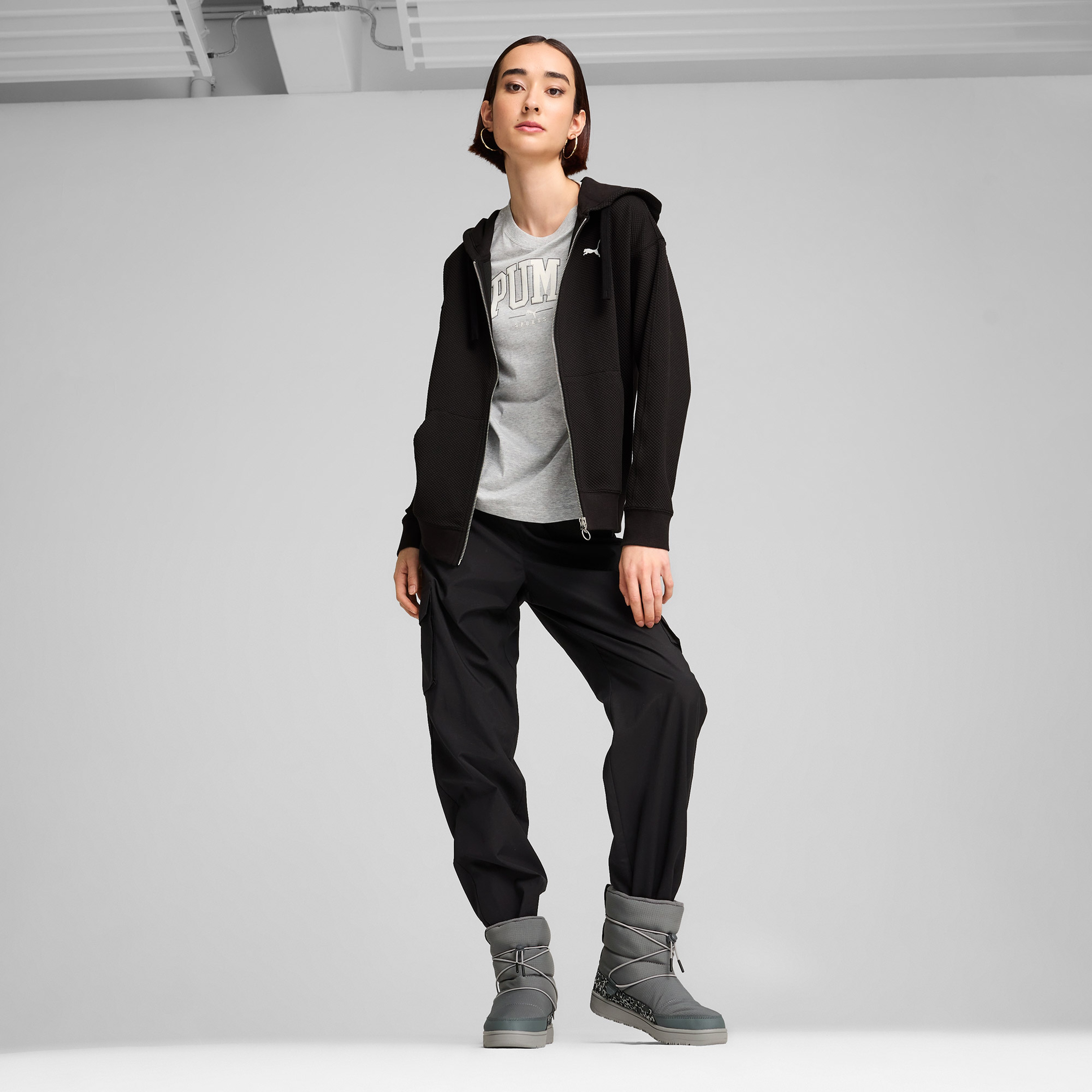 Puma Snowbae Animal Kadın Gri Bot