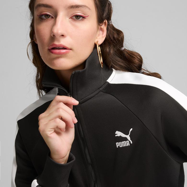 Puma Iconic T7 Track Kadın Siyah Eşofman Üstü
