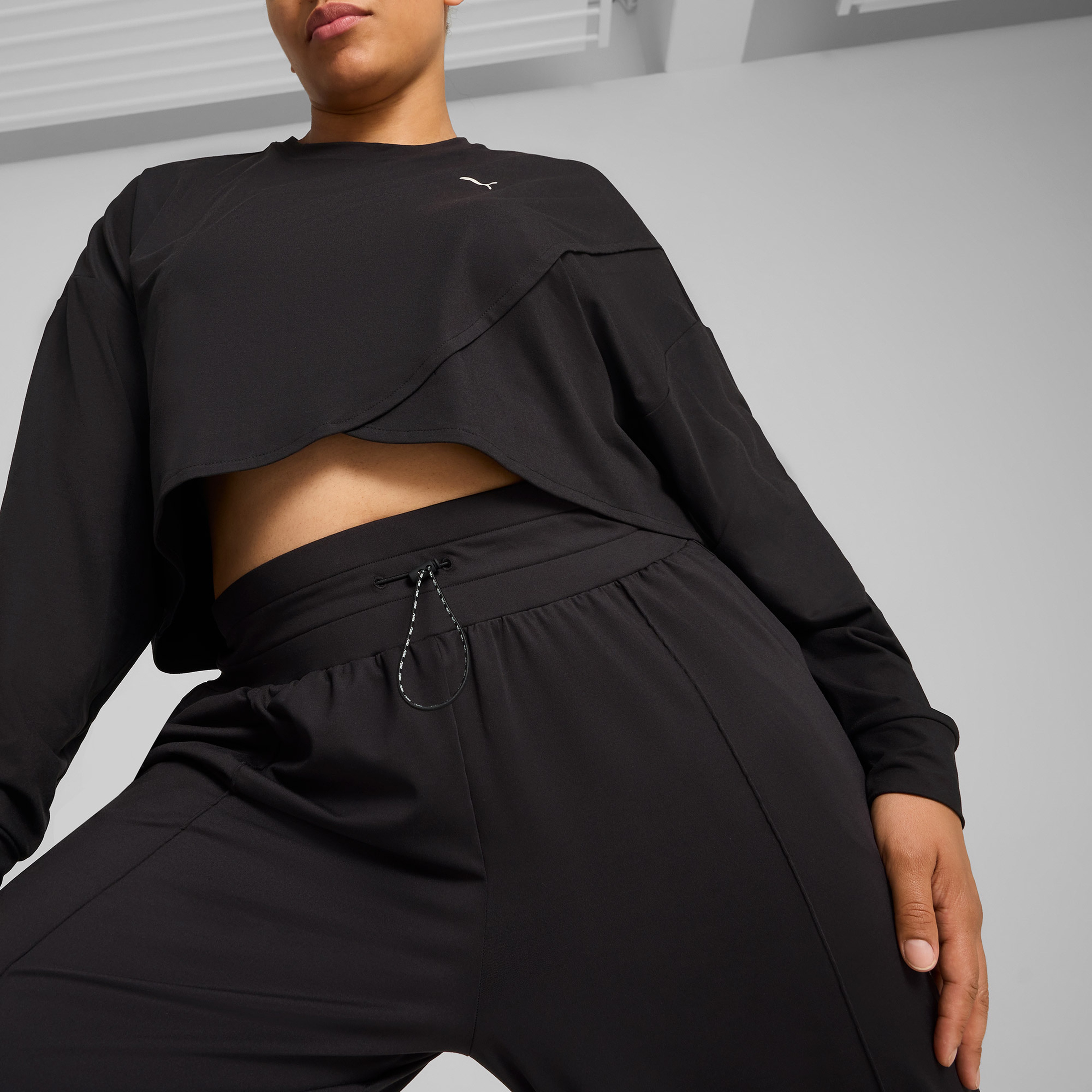 Puma Cloudspun Wide Leg Kadın Siyah Eşofman Altı