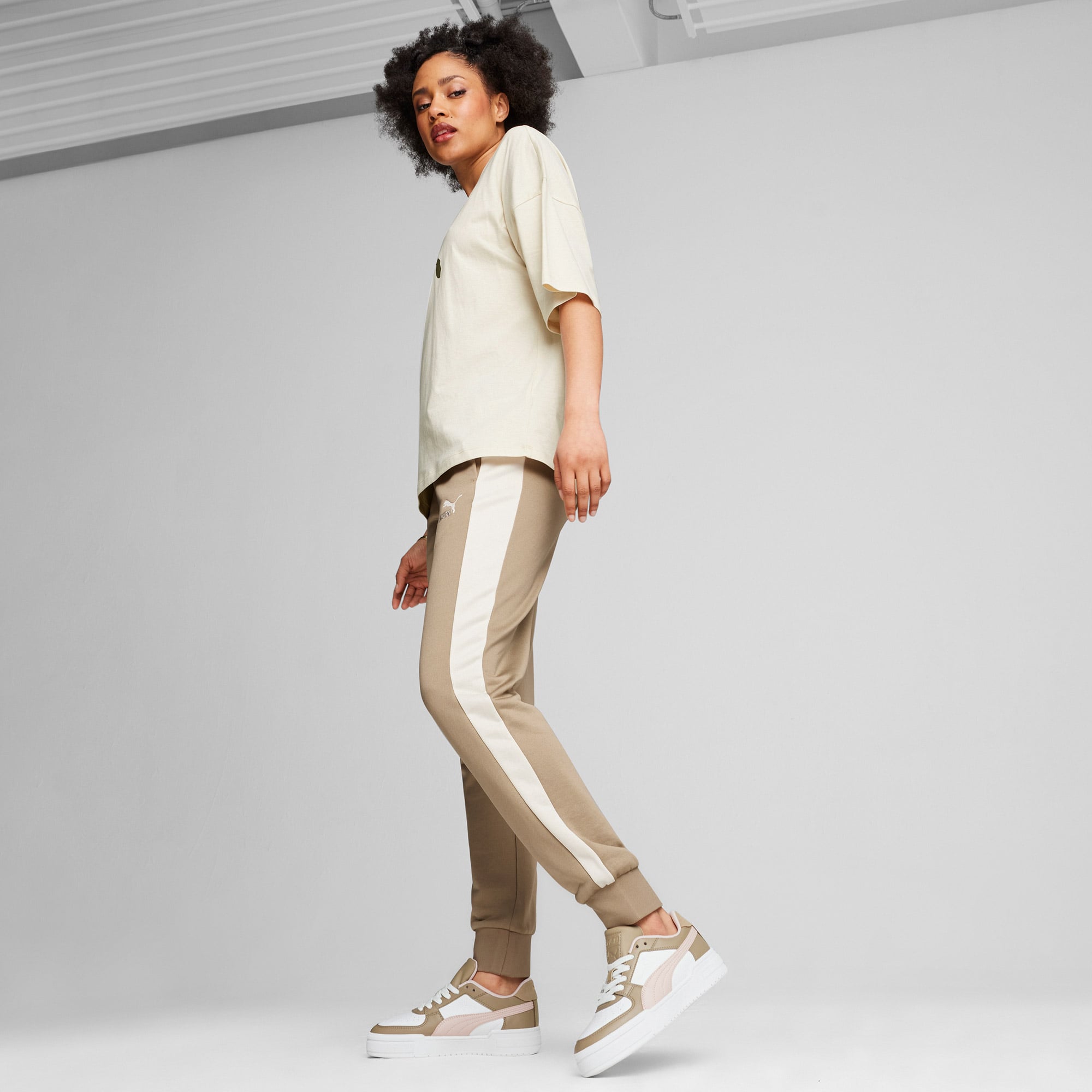 Puma Iconic T7 Track Kadın Bej Eşofman Altı