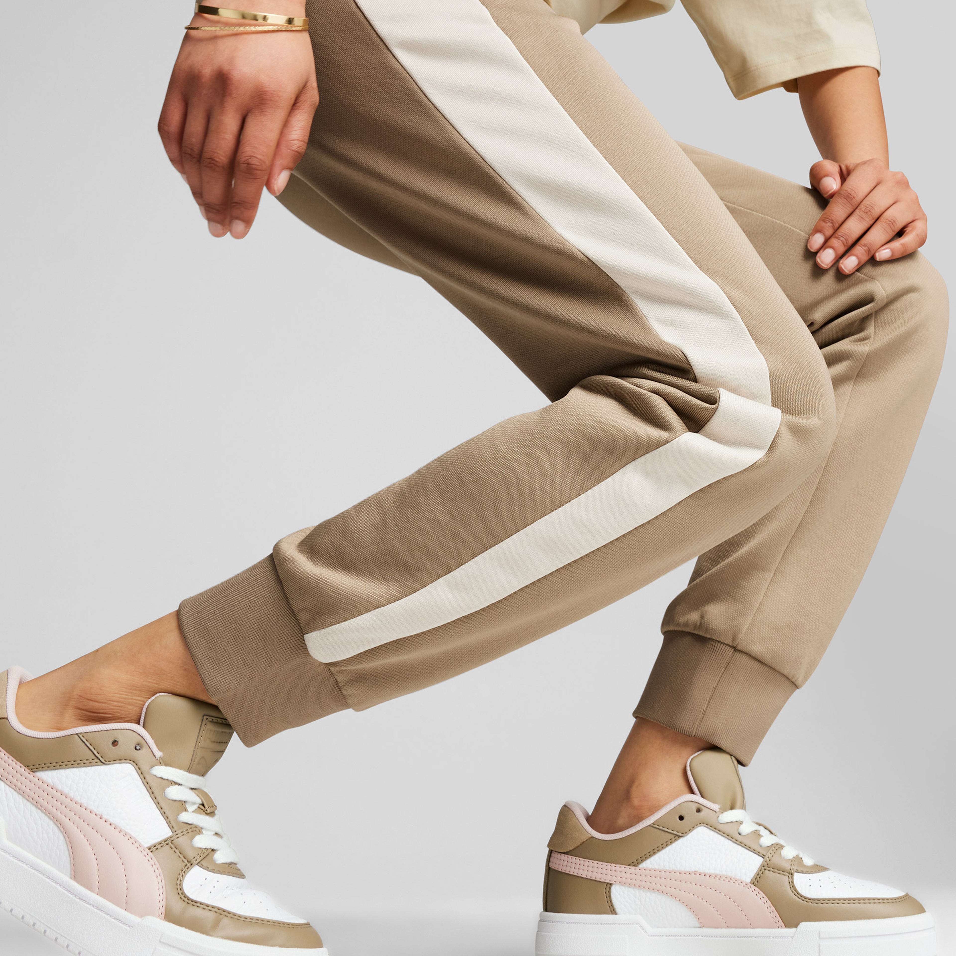 Puma Iconic T7 Track Kadın Bej Eşofman Altı