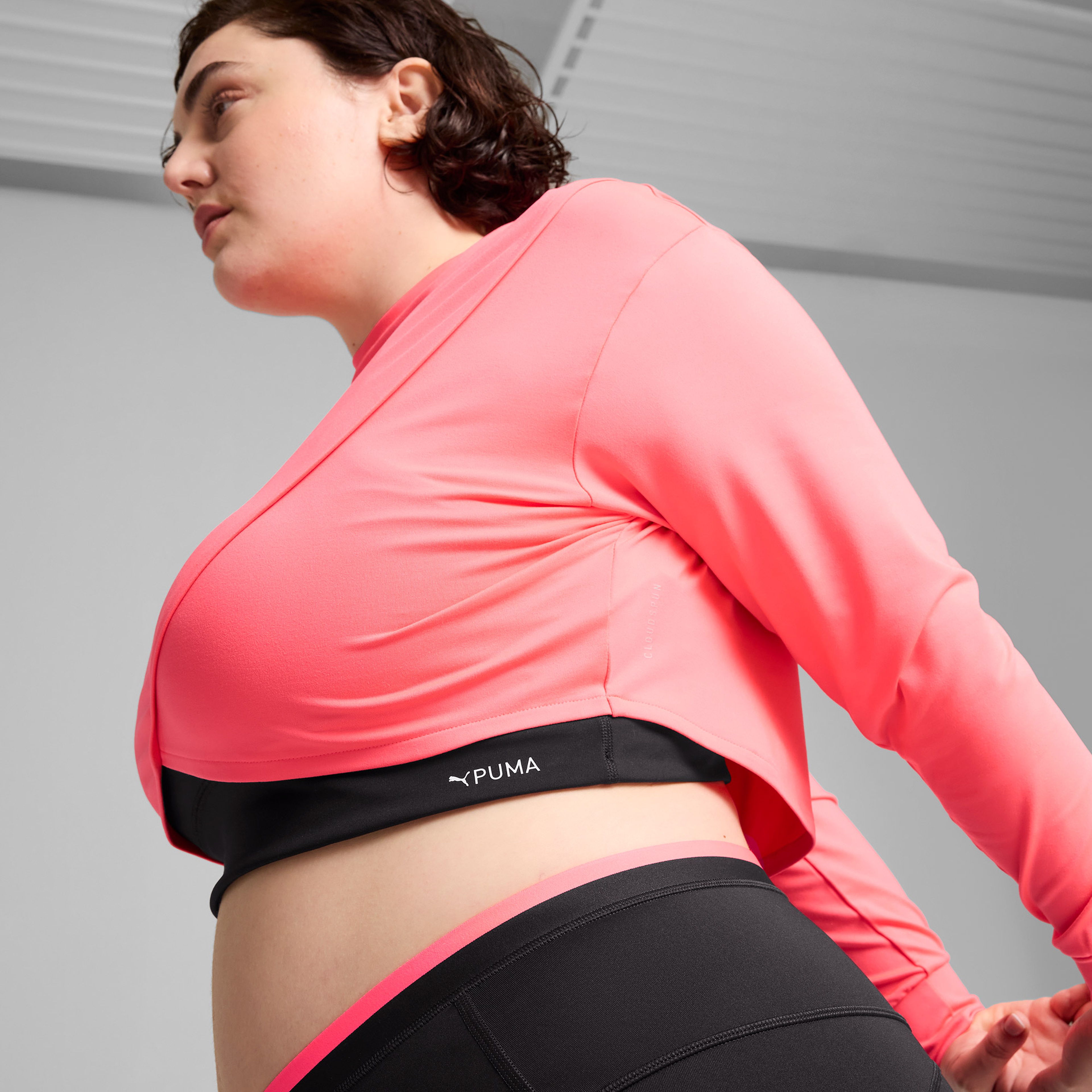 Puma Cloudspun Crossover Crew Kadın Somon Rengi Sweatshirt