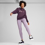 Puma Classics Shiny Logo Kadın Bordo Sweatshirt