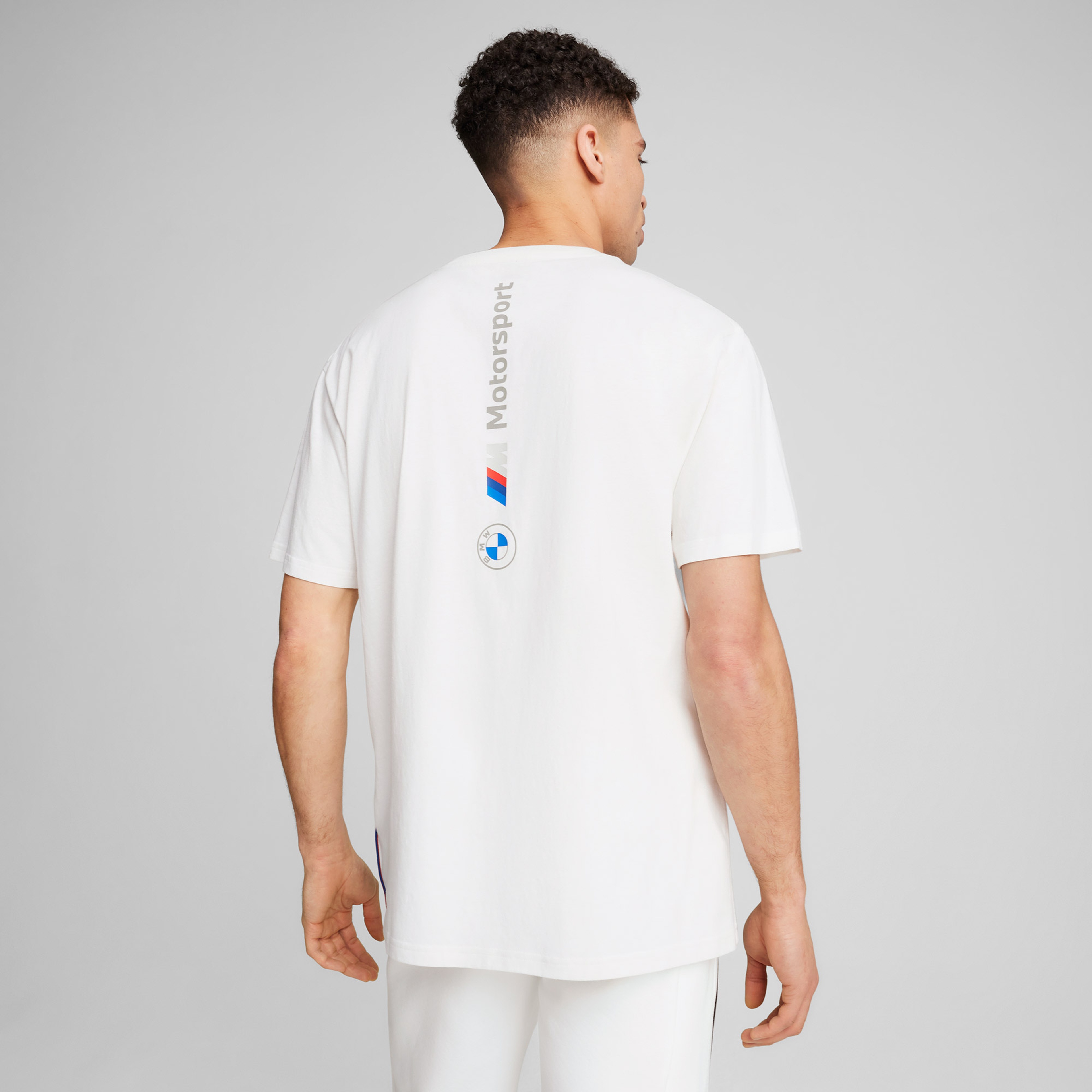 Puma Bmw Mms New Ess Logo Erkek Beyaz T-Shirt