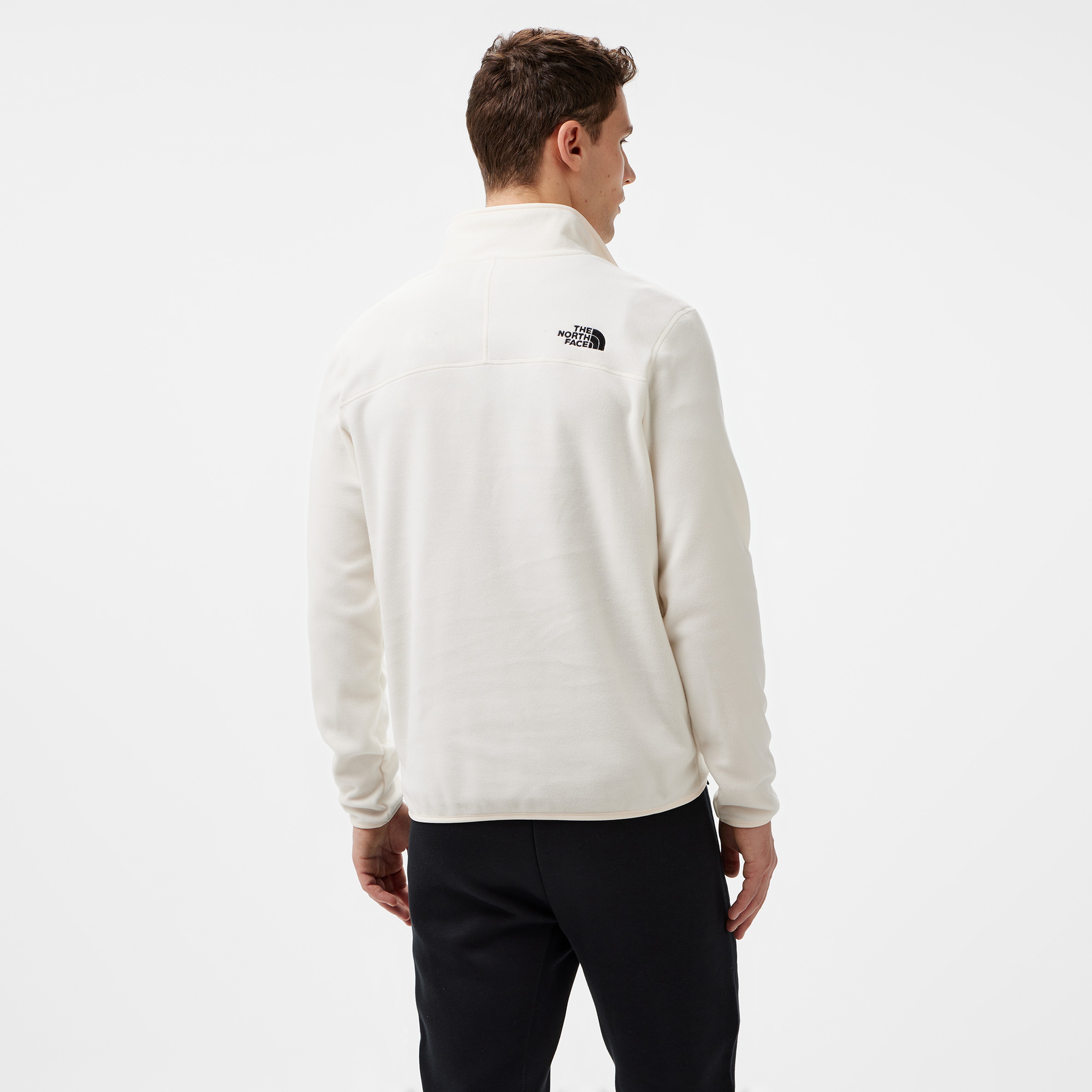 The North Face 100 Glacier 1/4 Zip Erkek Beyaz Polar