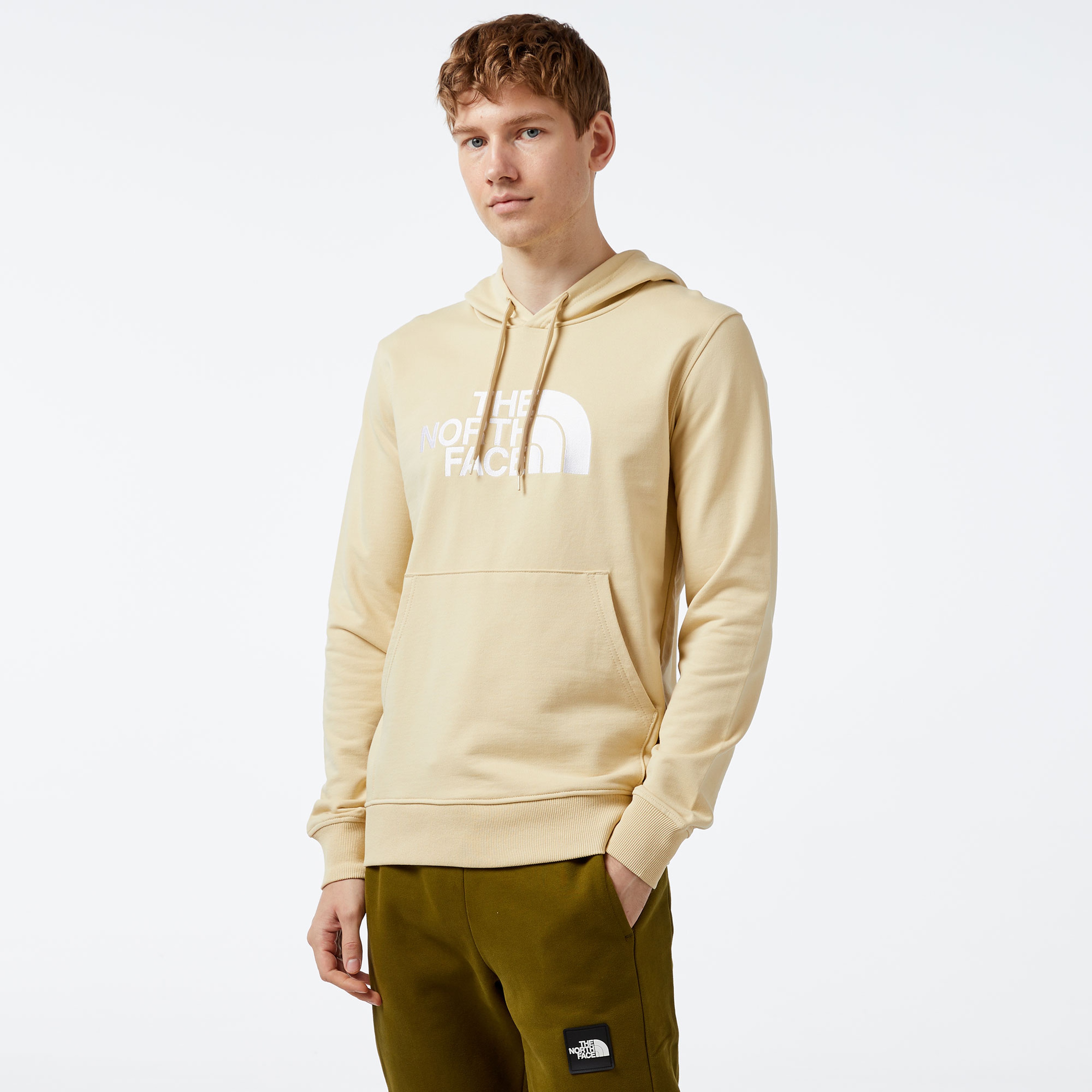 The North Face Light Drew Peak Pullover Hoodie Erkek Krem Rengi Sweatshirt