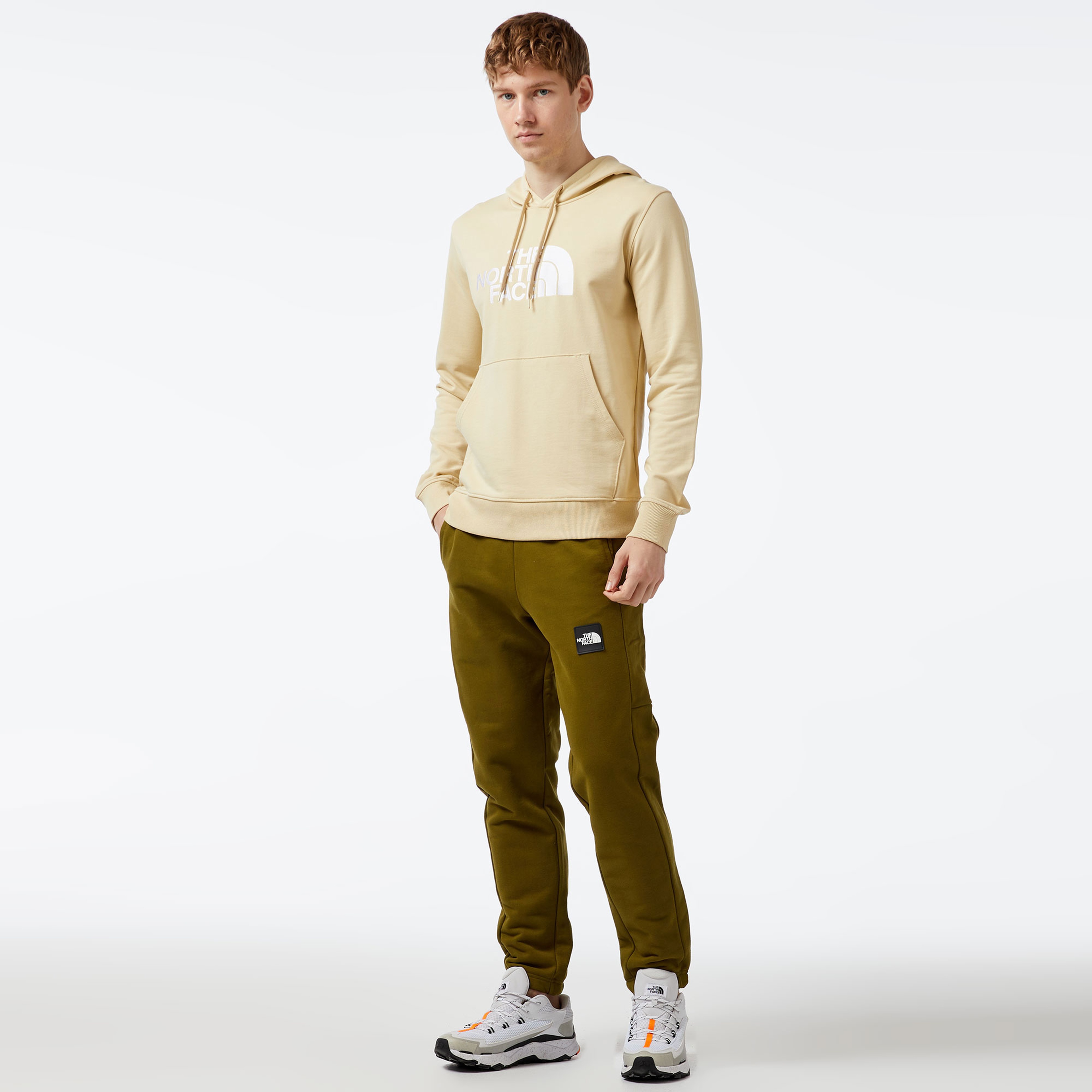 The North Face Light Drew Peak Pullover Hoodie Erkek Krem Rengi Sweatshirt