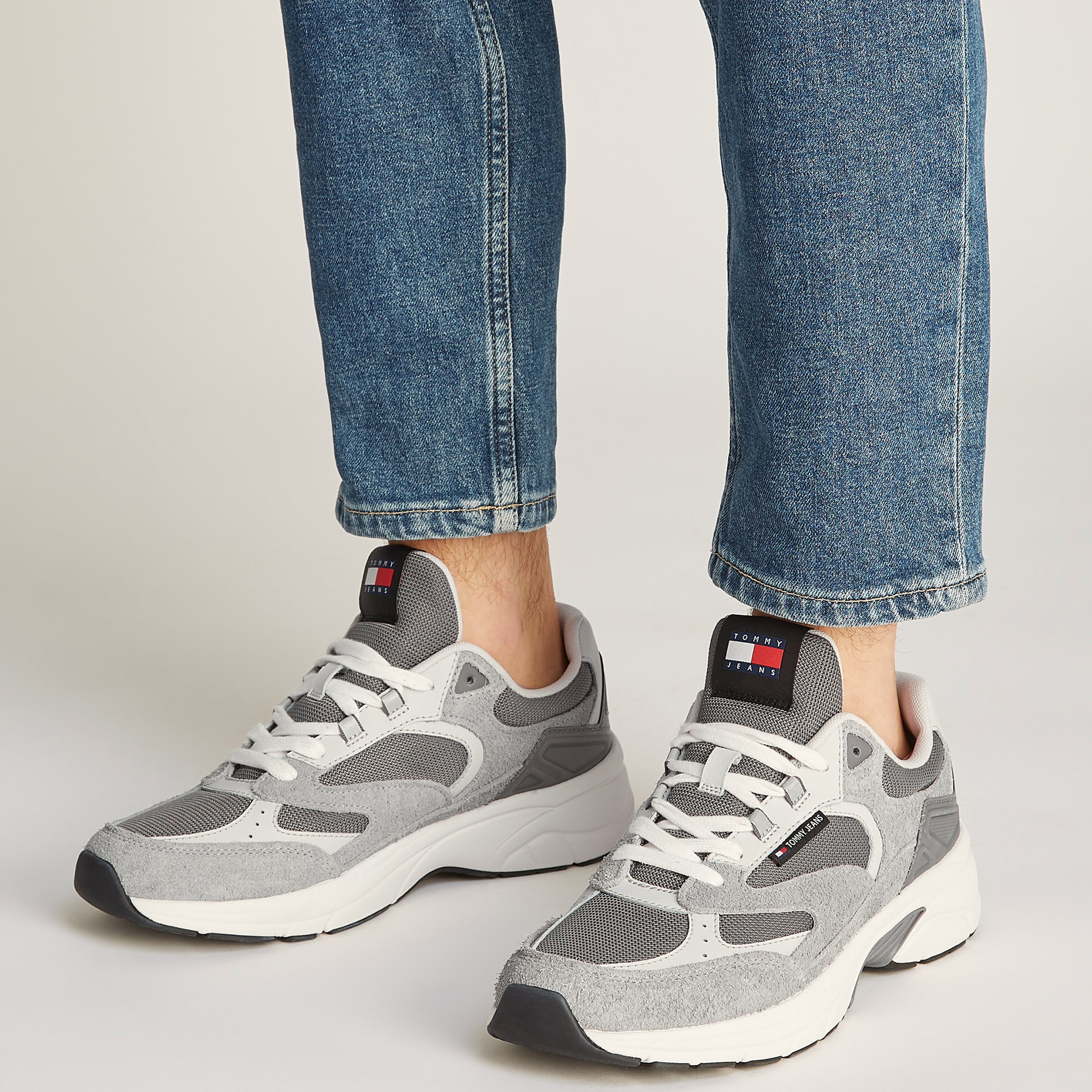 Tommy Hilfiger Erkek Gri Sneaker