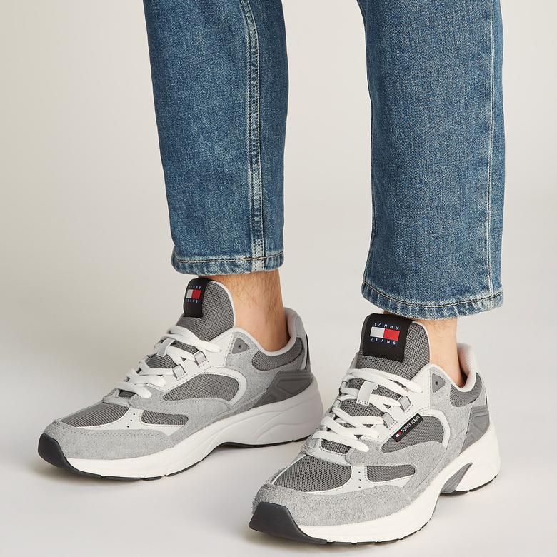 Tommy Hilfiger Erkek Gri Sneaker