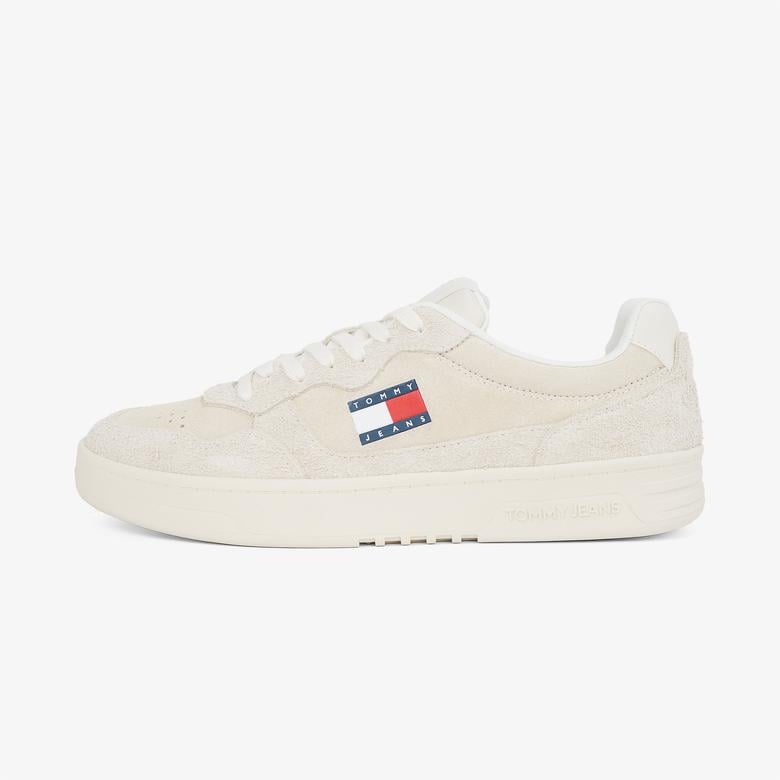 Tommy Hilfiger Cupsole Suede Erkek Bej Sneaker