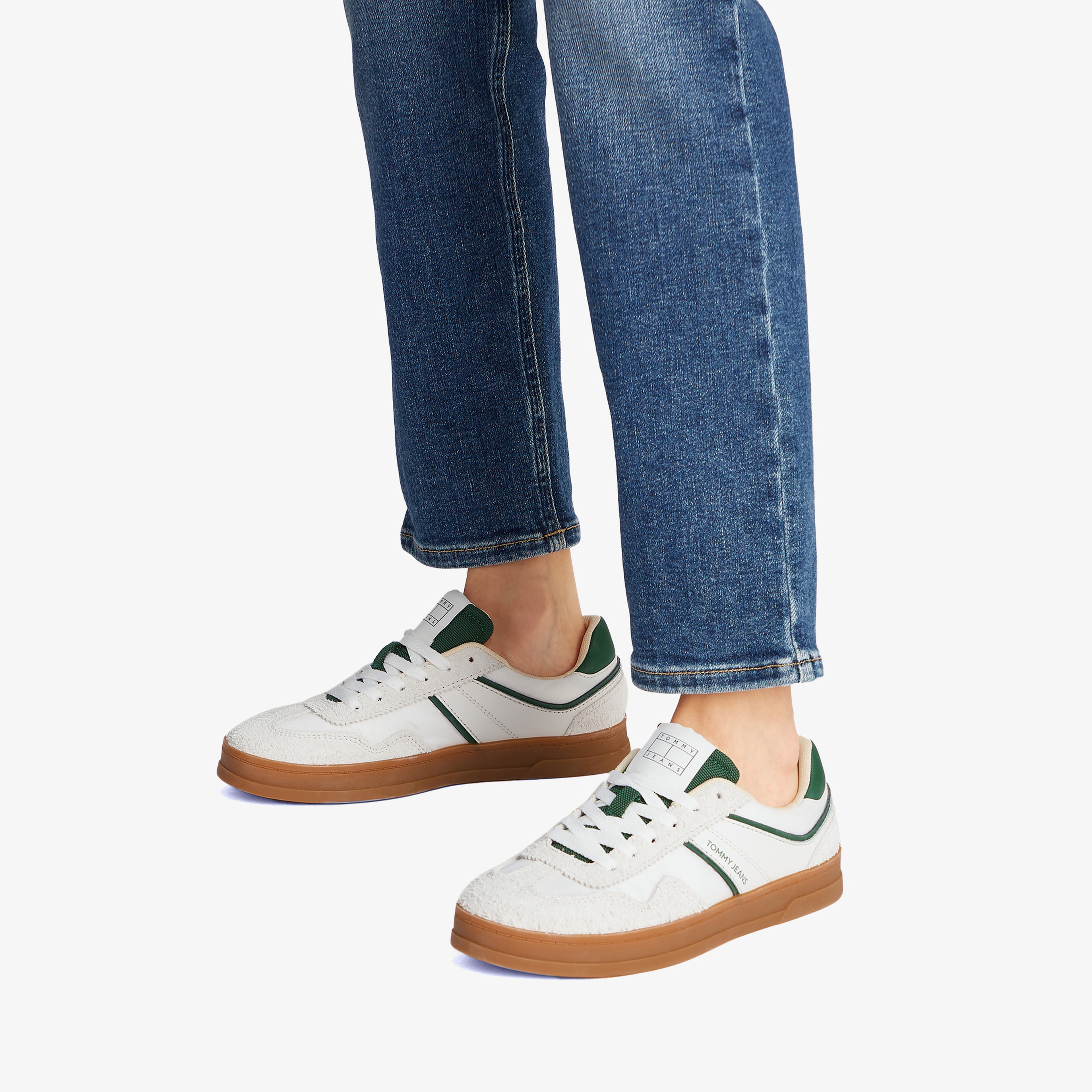 Tommy Hilfiger The Greenwich Mix Media Kadın Beyaz Sneaker