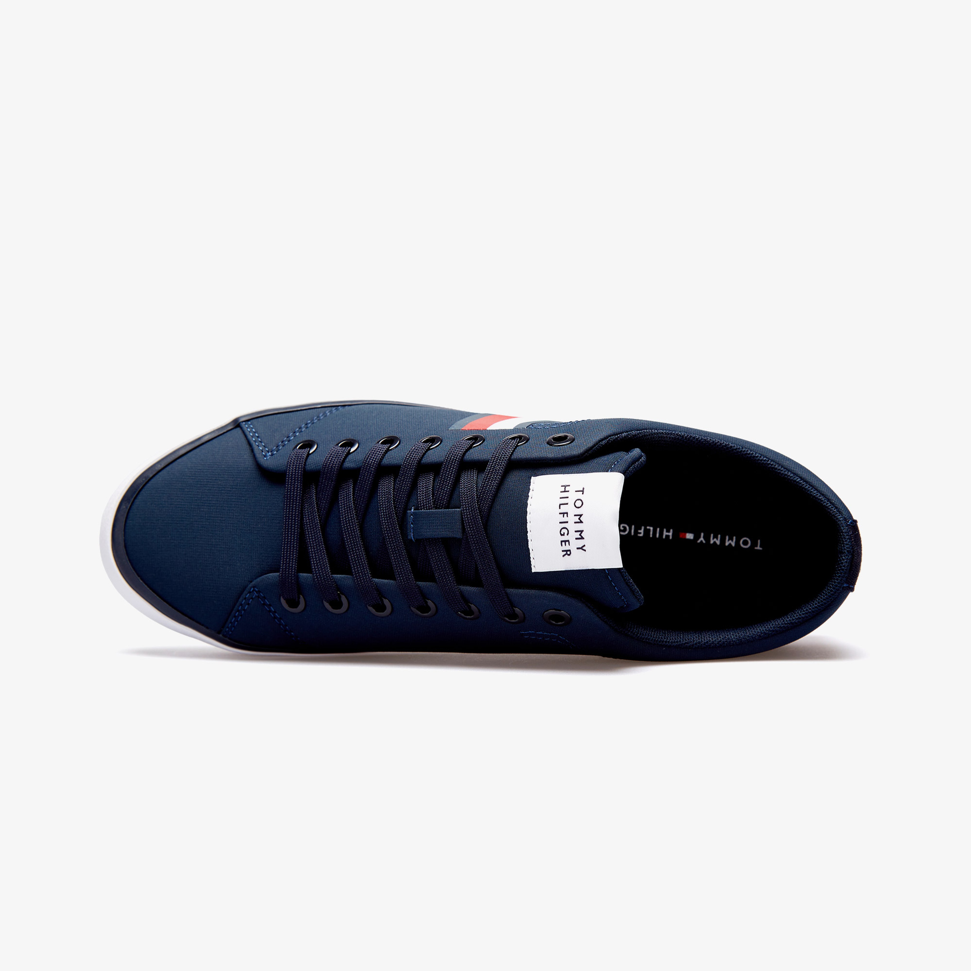 Tommy Hilfiger Low Core Stripes Mesh Erkek Mavi Sneaker