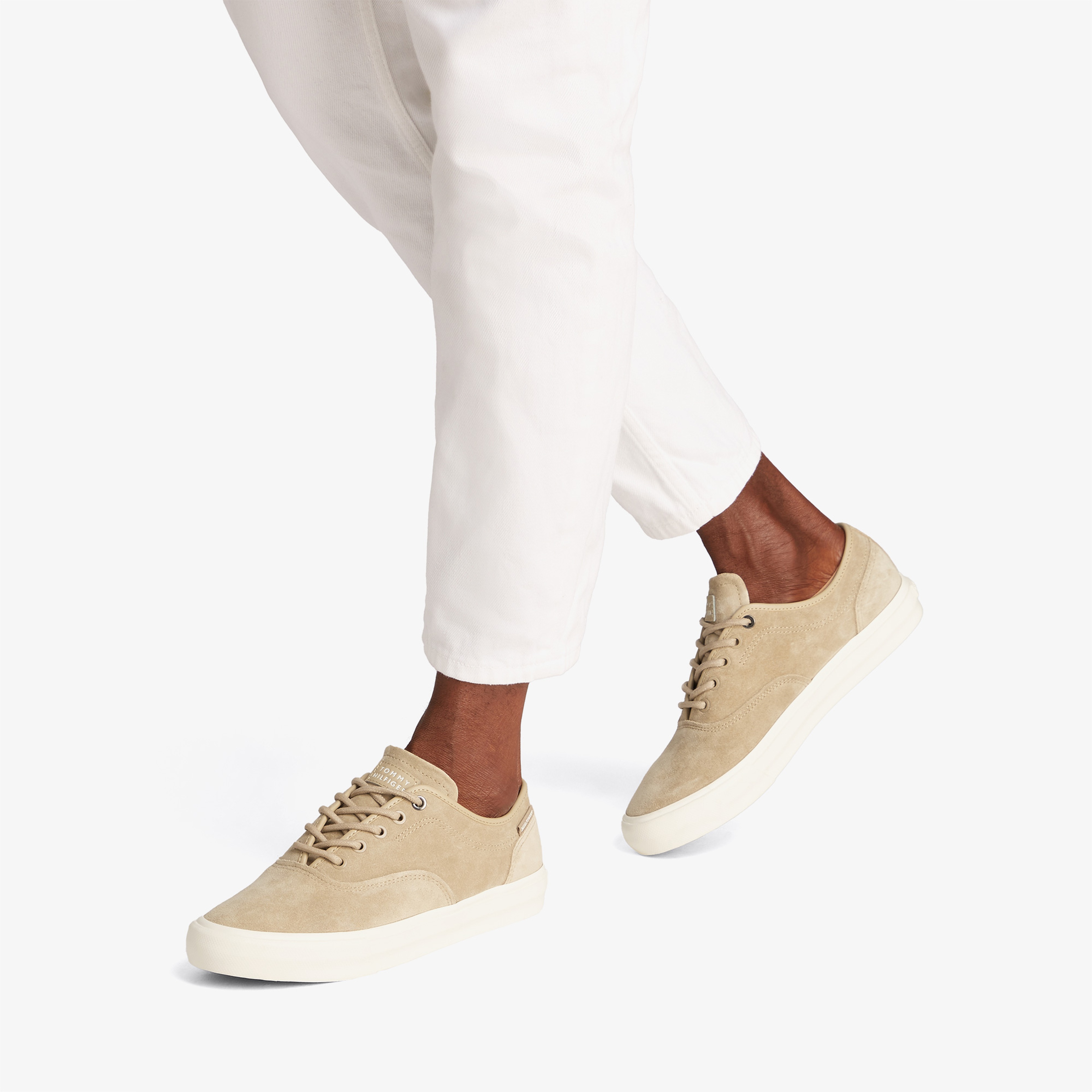 Tommy Hilfiger Low Oxford Suede Erkek Bej Sneaker