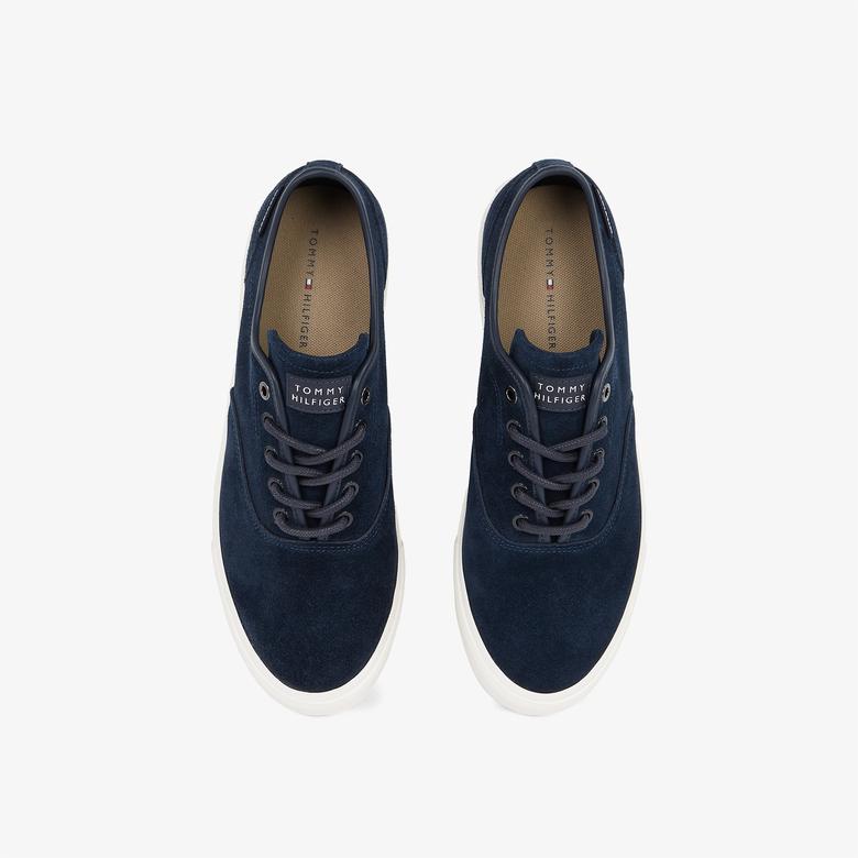 Tommy Hilfiger Low Oxford Suede Erkek Mavi Sneaker