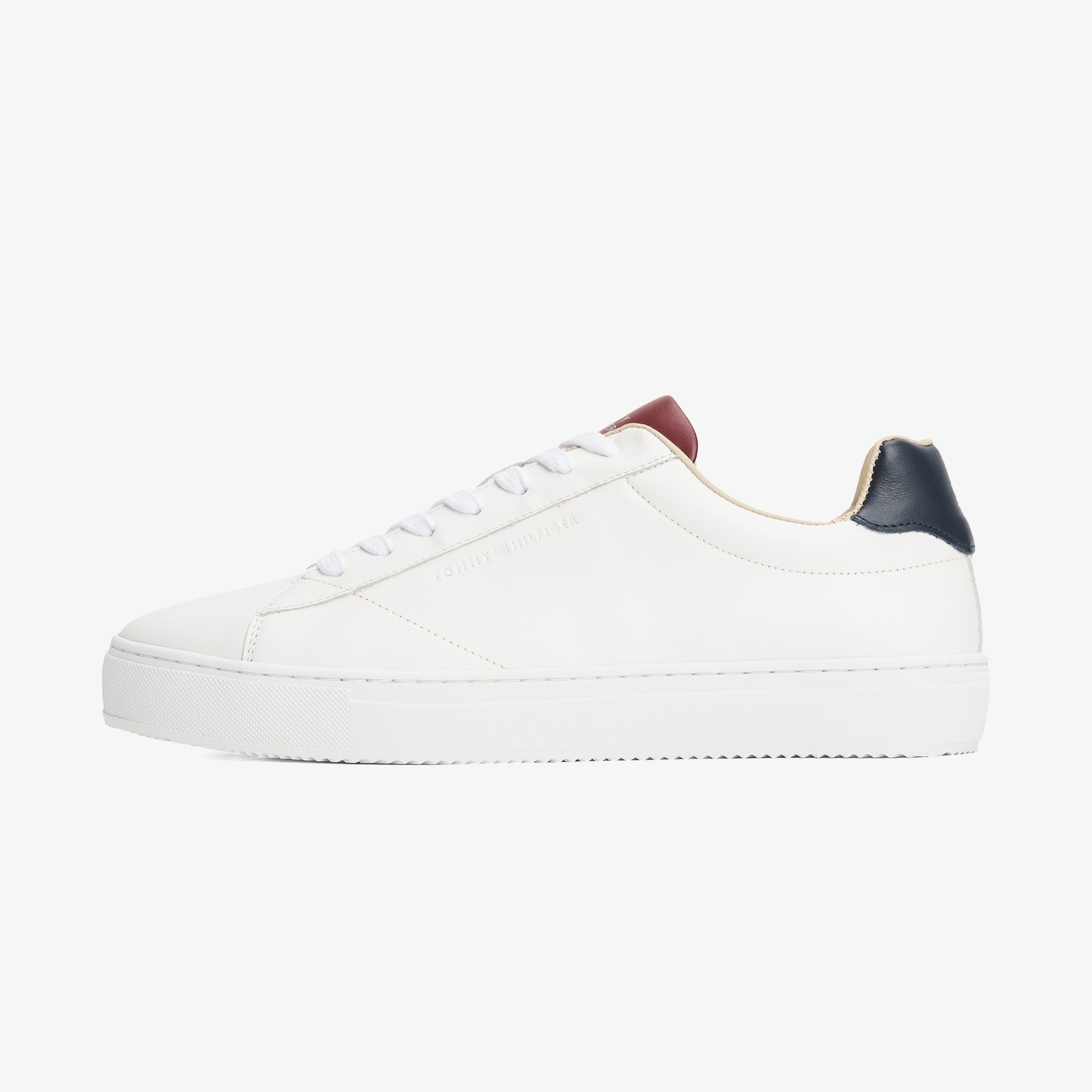 Tommy Hilfiger Premium Cupsole Leather Erkek Beyaz Sneaker
