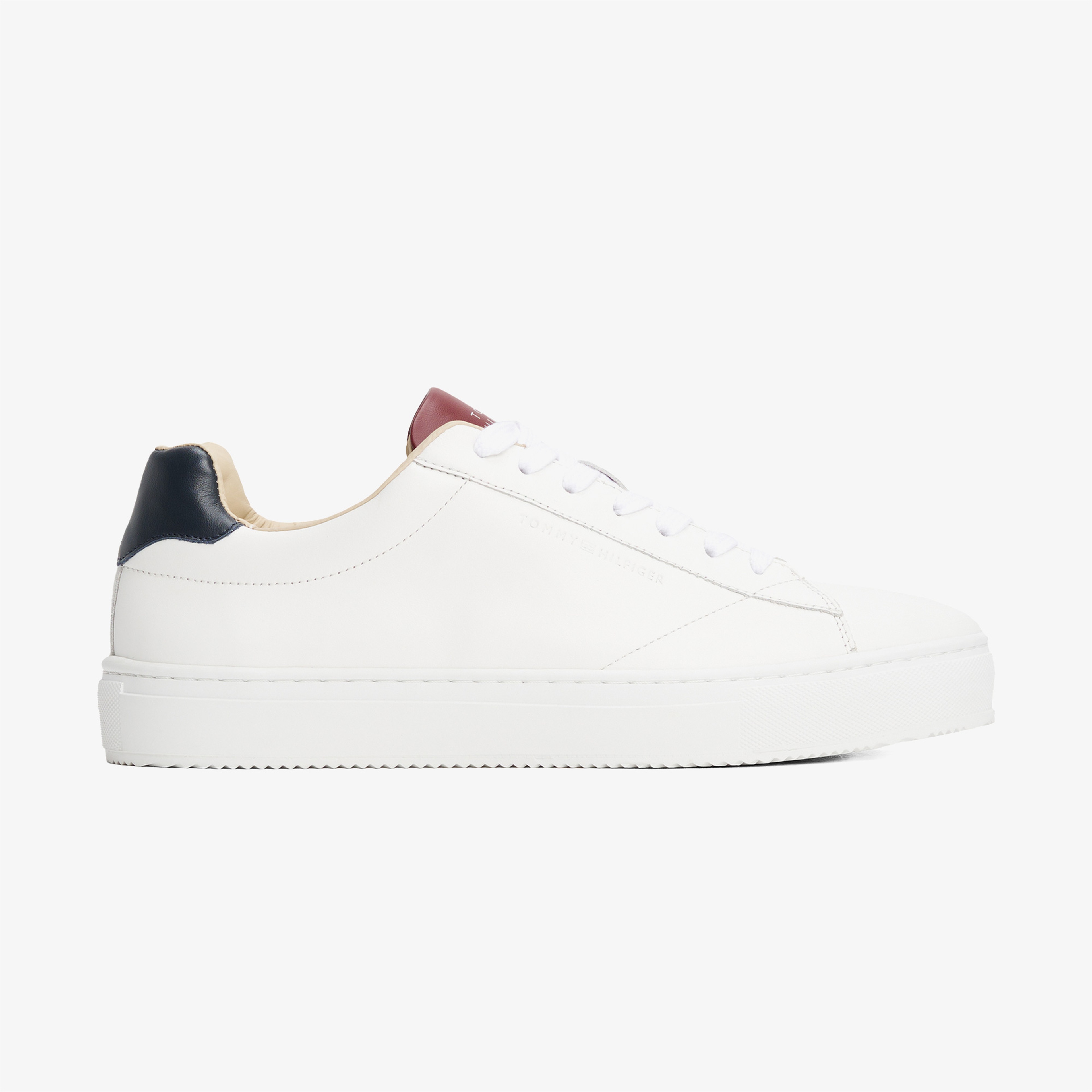 Tommy Hilfiger Premium Cupsole Leather Erkek Beyaz Sneaker