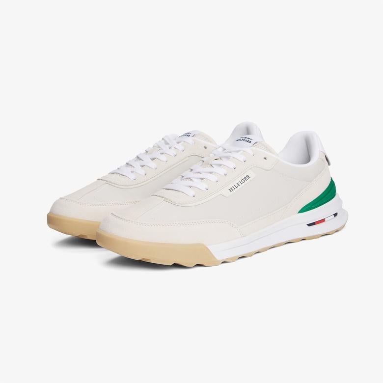 Tommy Hilfiger Retro Runner Seasonal Erkek Bej Sneaker