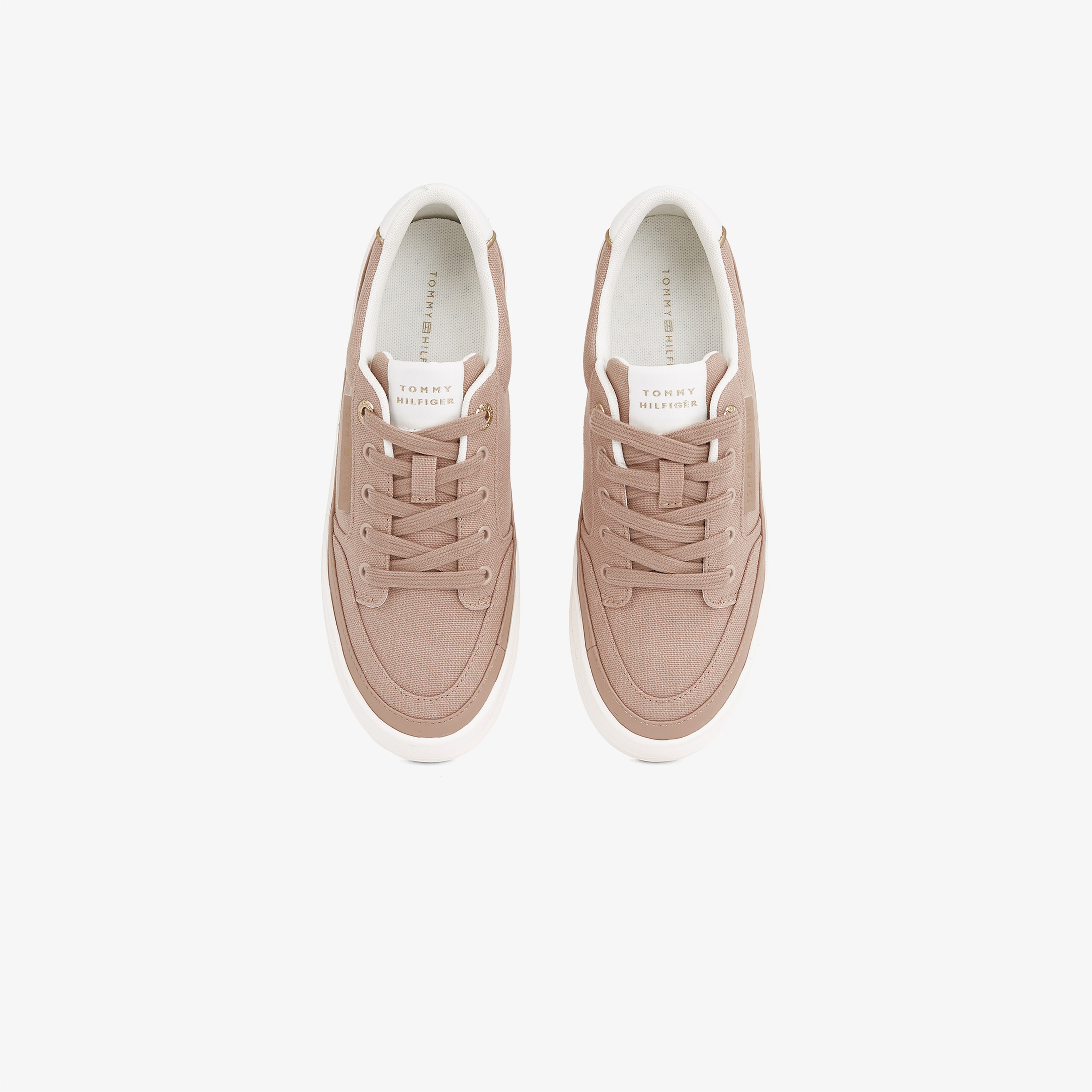 Tommy Hilfiger Essential Vulc Textile Kadın Bej Sneaker