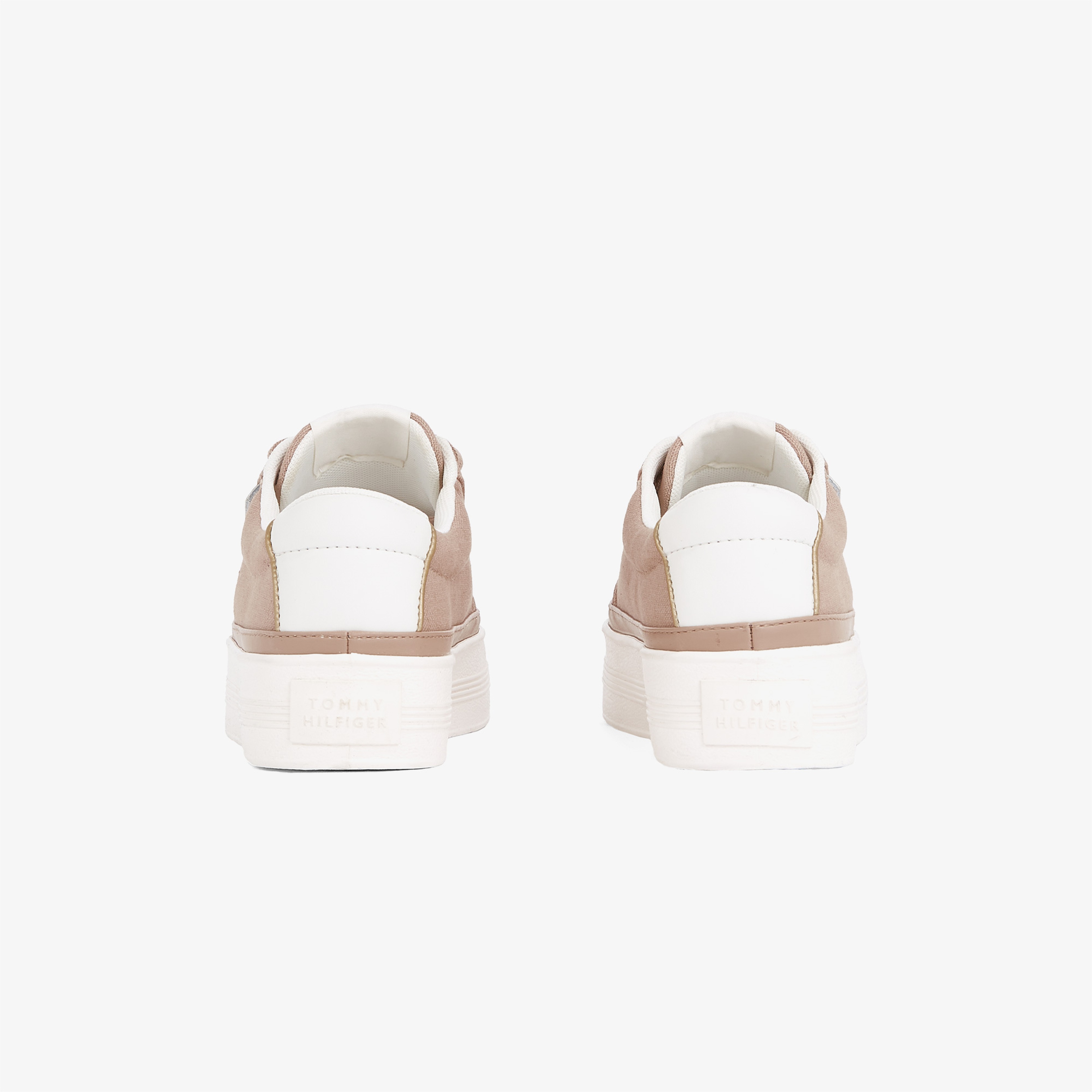 Tommy Hilfiger Essential Vulc Textile Kadın Bej Sneaker