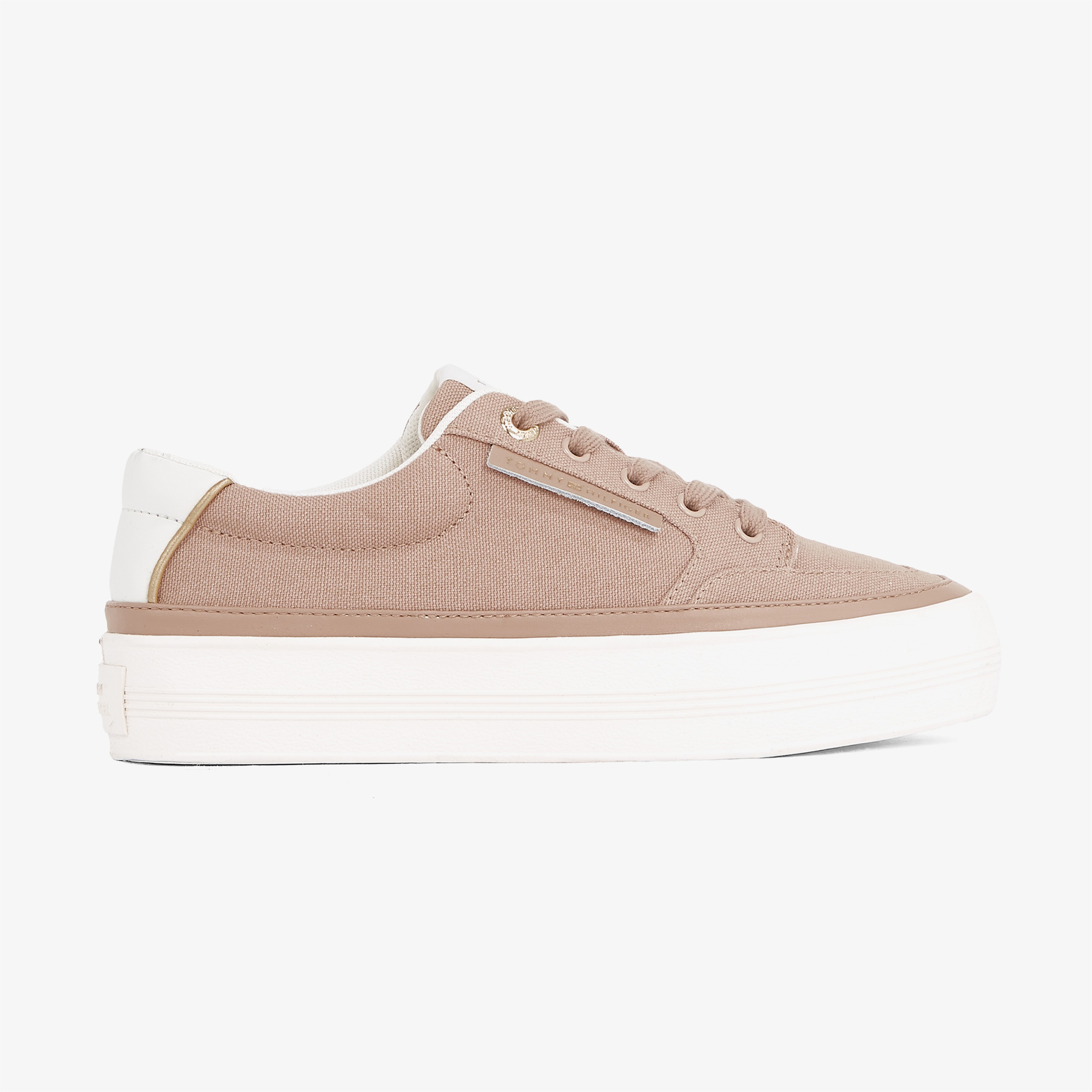 Tommy Hilfiger Essential Vulc Textile Kadın Bej Sneaker