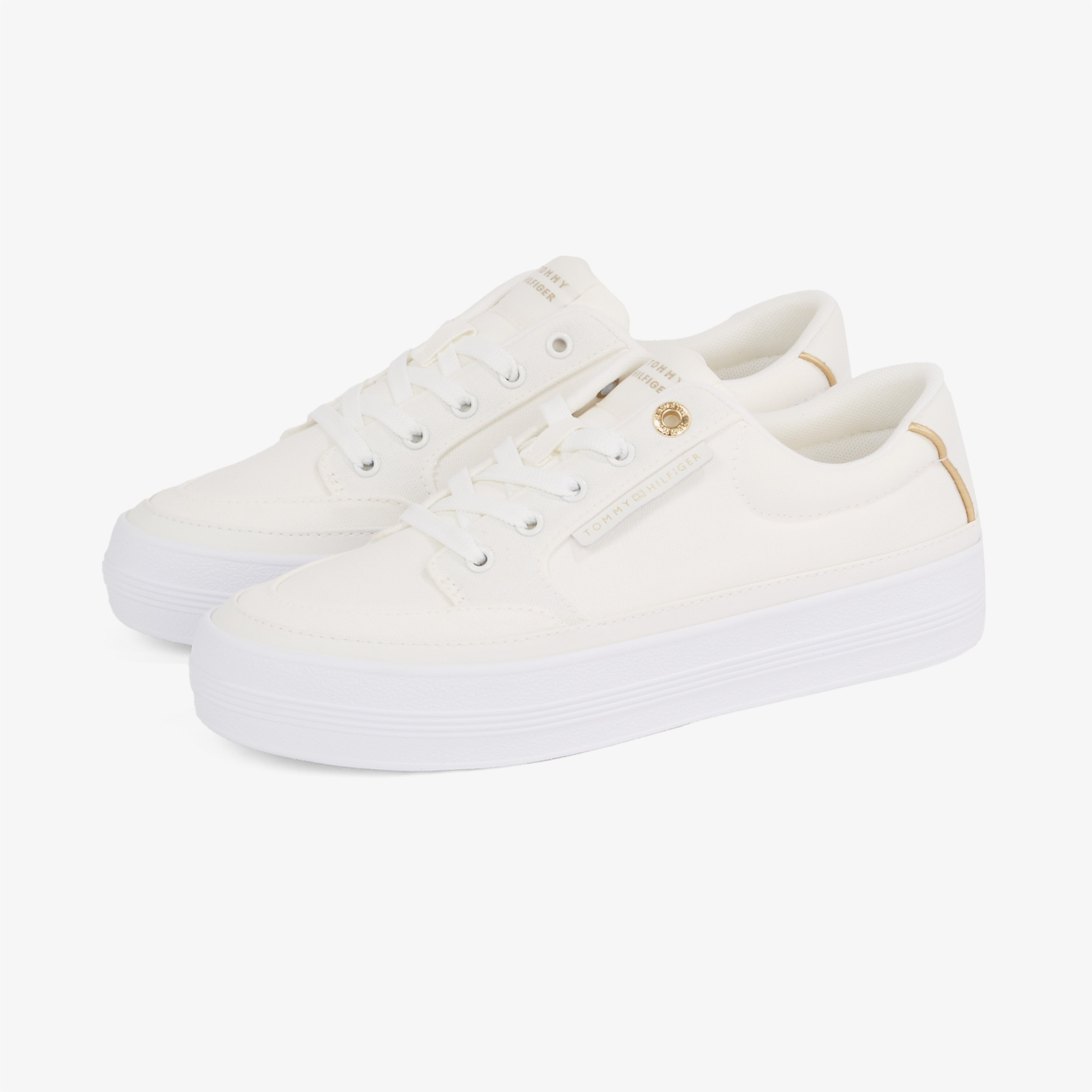 Tommy Hilfiger Essential Vulc Textile Kadın Beyaz Sneaker