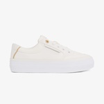 Tommy Hilfiger Essential Vulc Textile Kadın Beyaz Sneaker