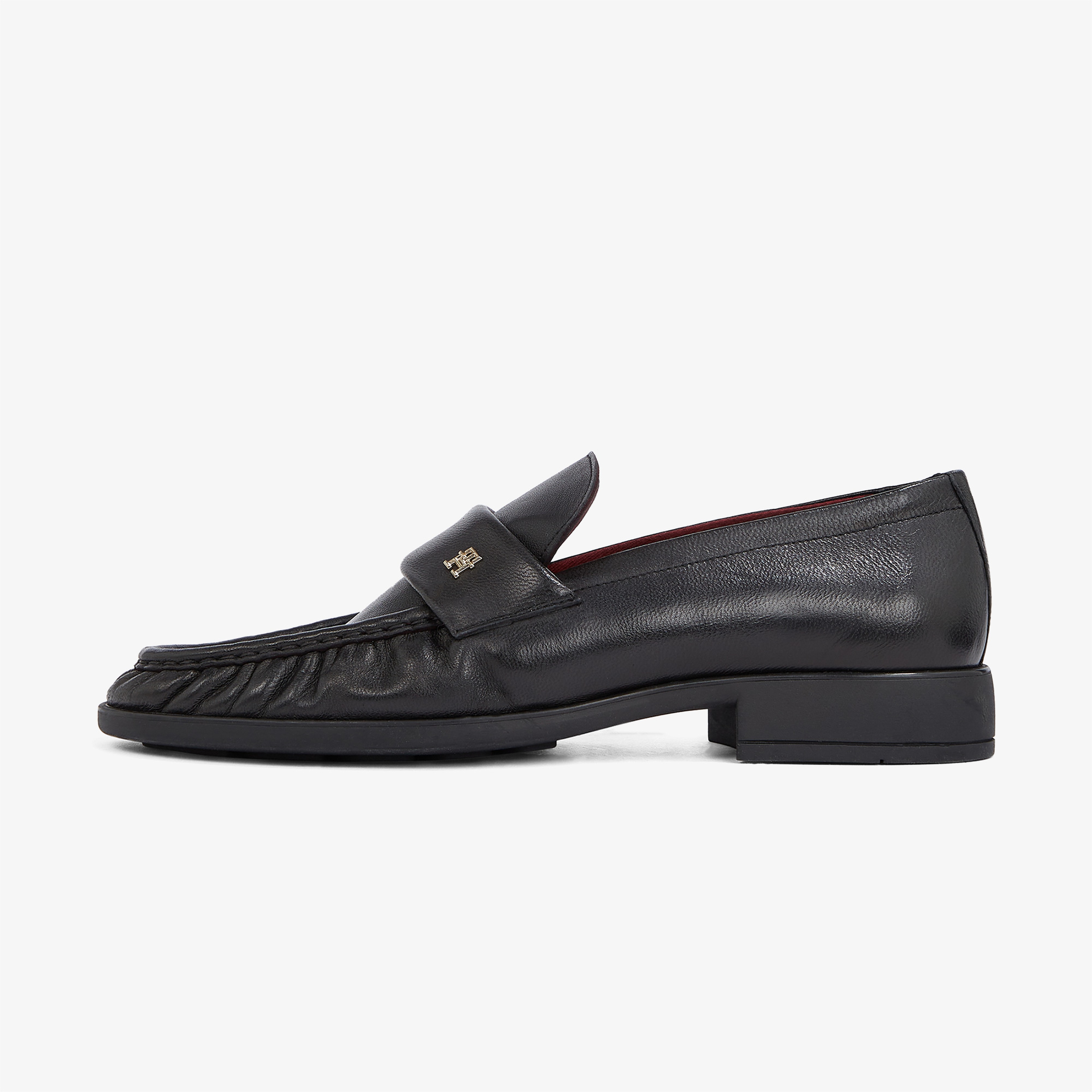 Tommy Hilfiger Soft Nappa Pleated Toe Kadın Siyah Günlük Ayakkabı