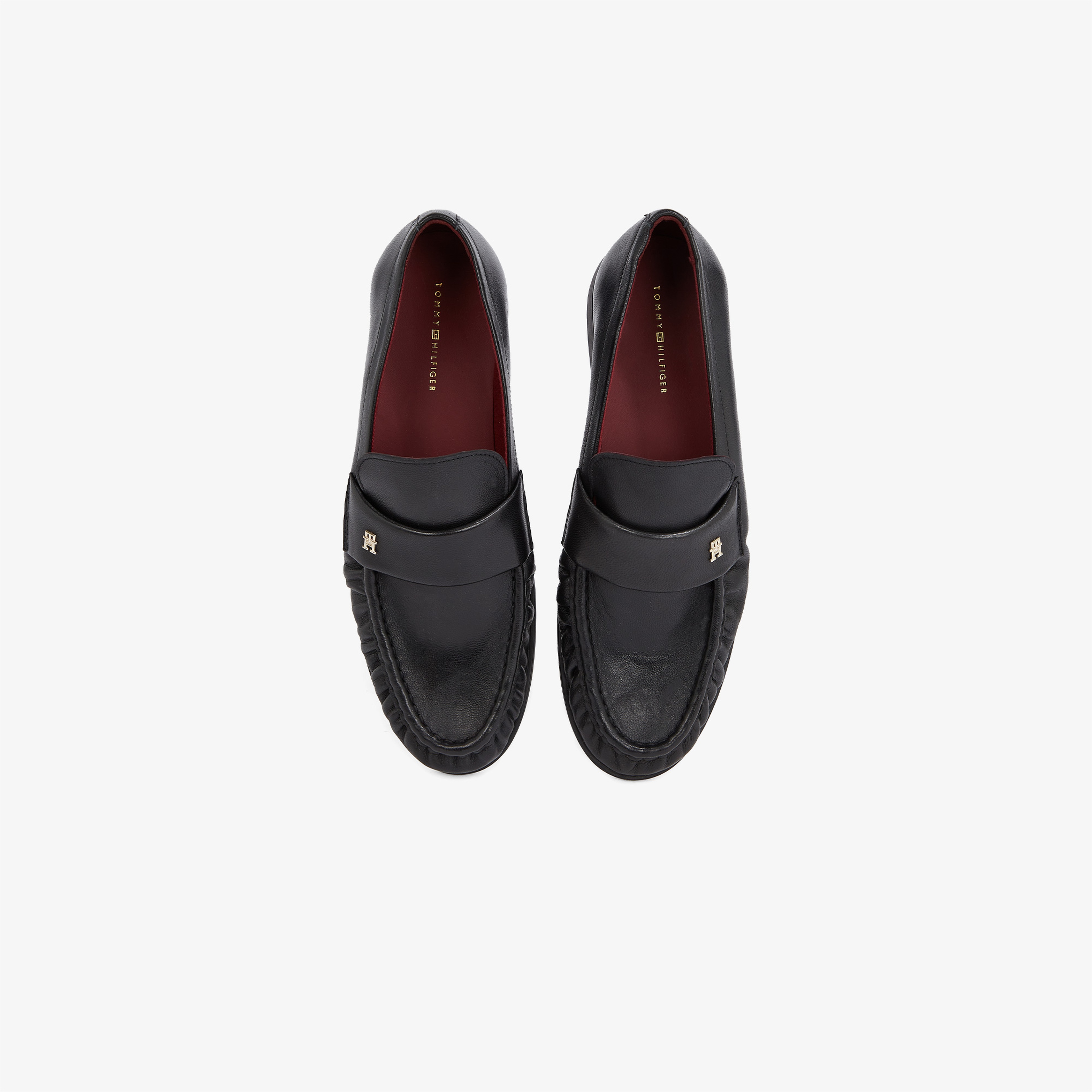 Tommy Hilfiger Soft Nappa Pleated Toe Kadın Siyah Günlük Ayakkabı