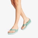 Tommy Hilfiger Stripes Wedge Beach Kadın Yeşil Terlik