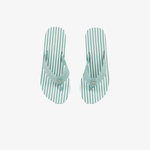 Tommy Hilfiger Stripes Wedge Beach Kadın Yeşil Terlik