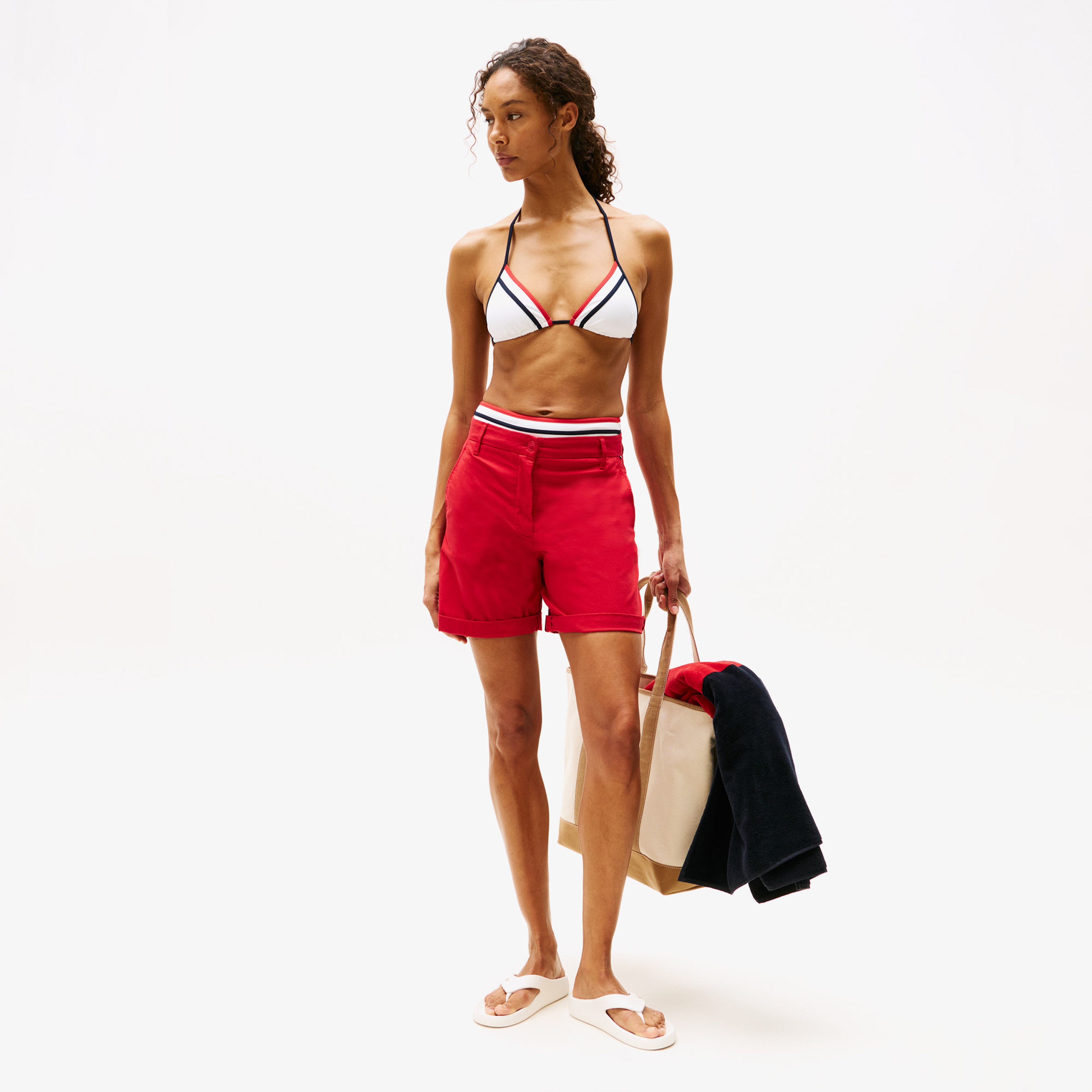 Tommy Hilfiger Comfort Beach Kadın Beyaz Terlik